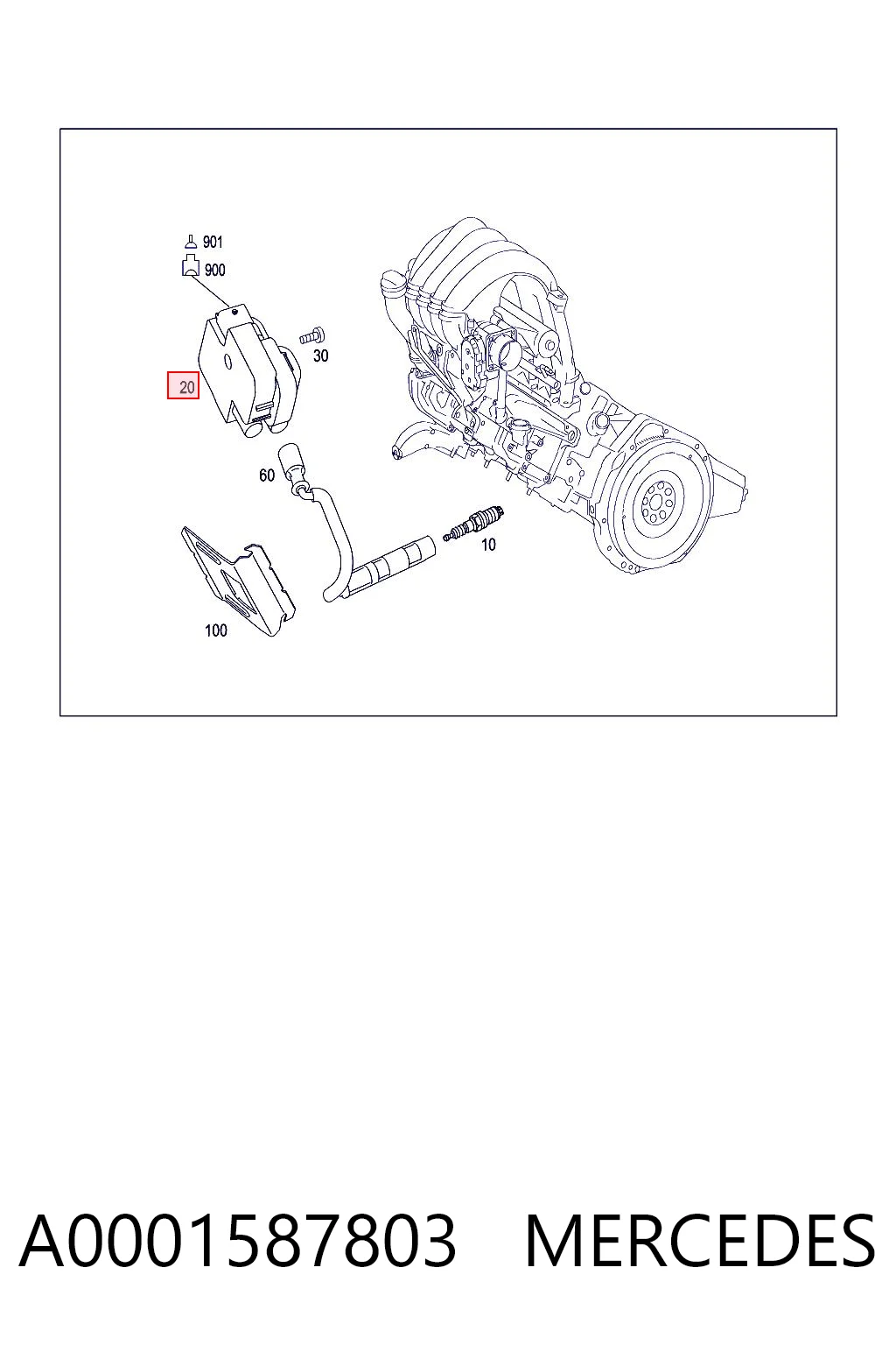 A0001587803 Mercedes Котушка запалювання