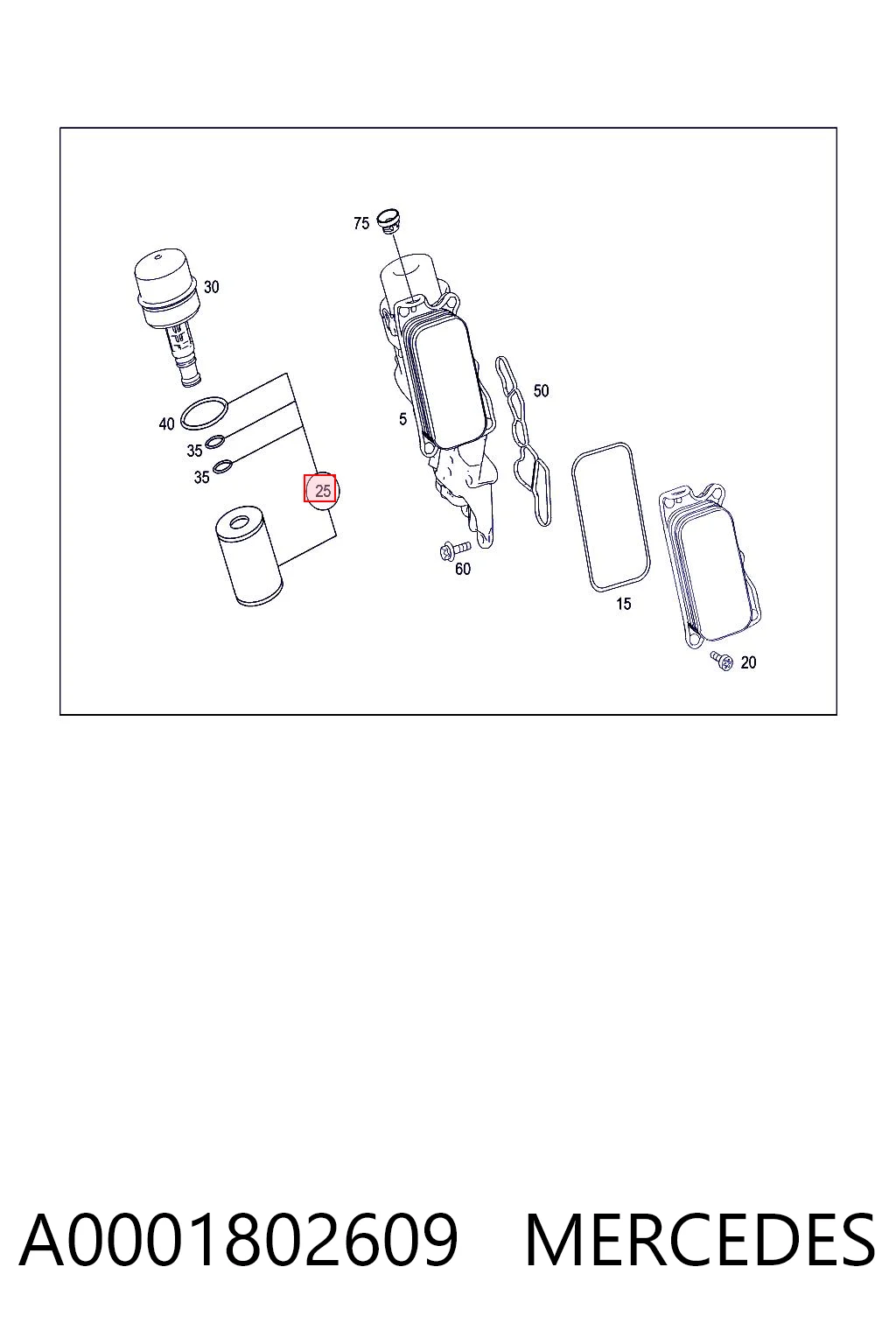 A0001802609 Mercedes Фільтр масла