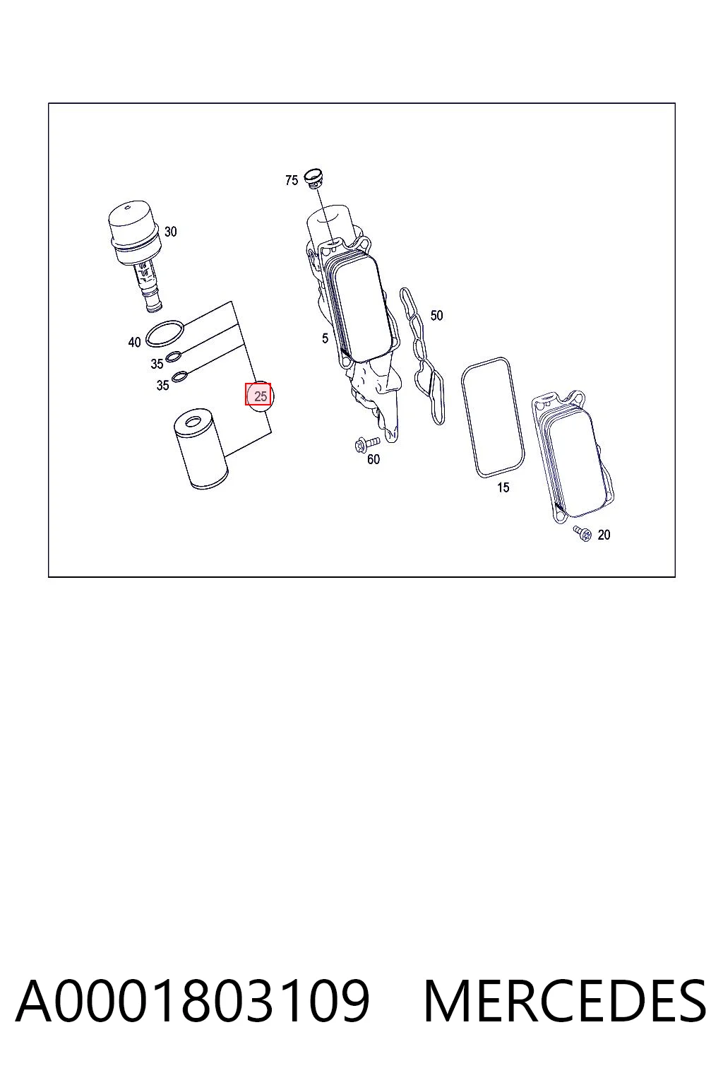 A0001803109 Mercedes Фільтр масла