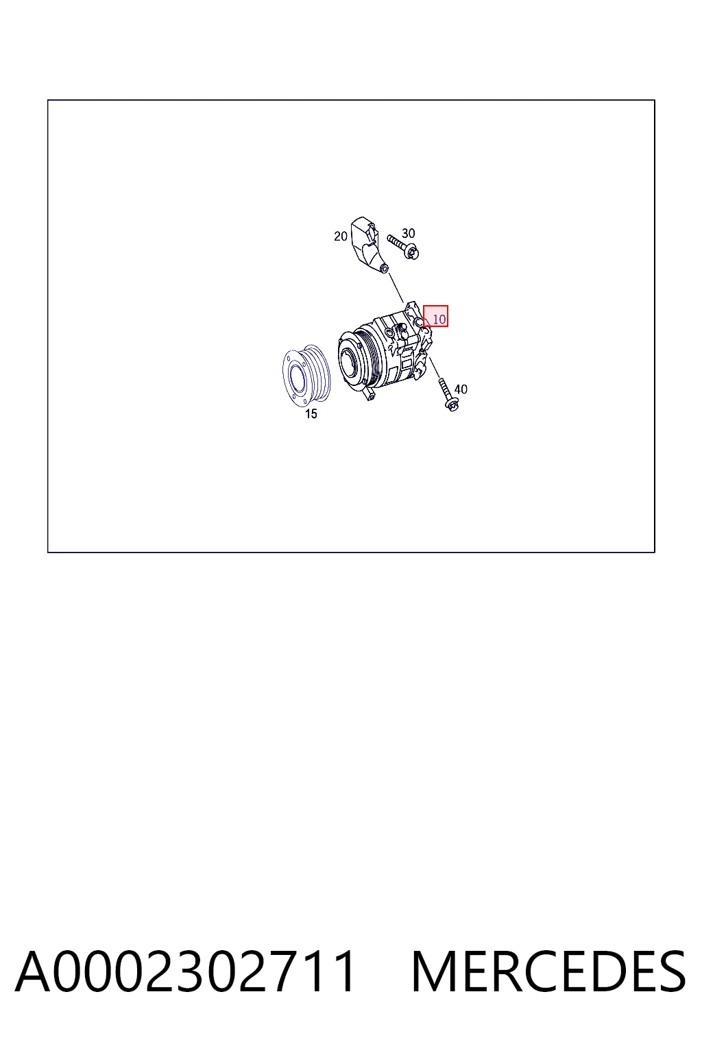 A0002302711 Mercedes Компресор холодоагенту