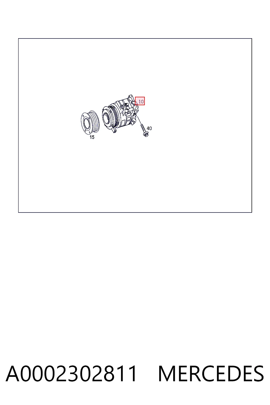 A0002302811 Mercedes Компресор холодоагенту
