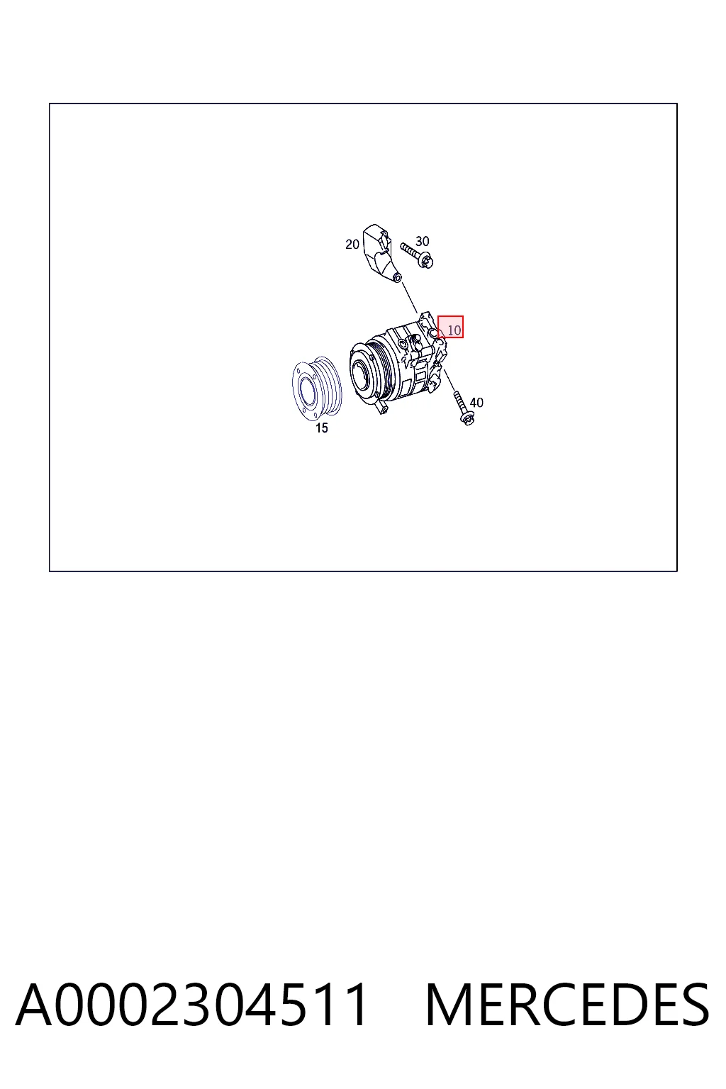 A0002304511 Mercedes Компресор холодоагенту