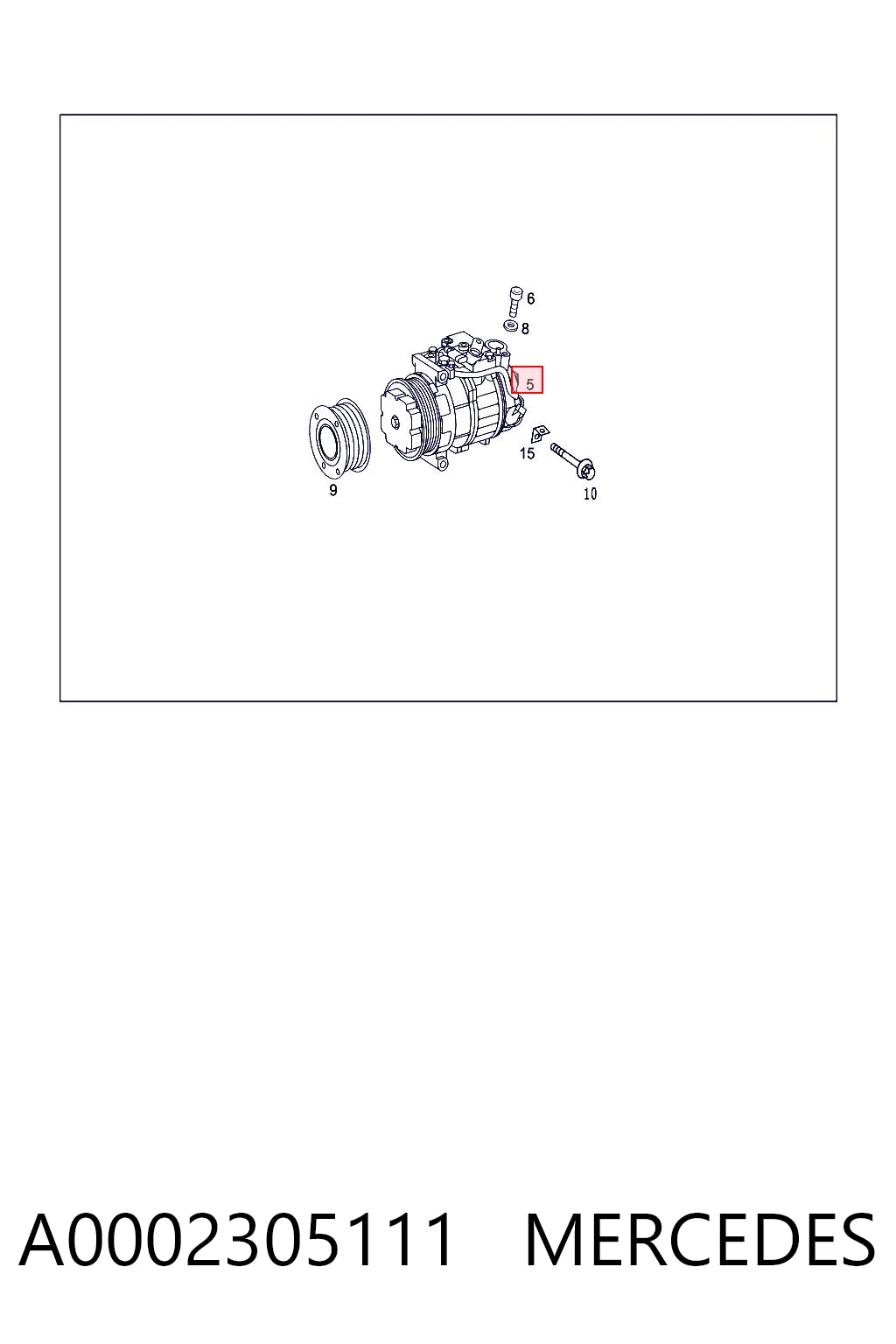 A0002305111 Mercedes Компресор холодоагенту