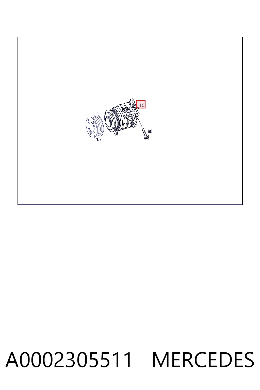 A0002305511 Mercedes Компресор холодоагенту