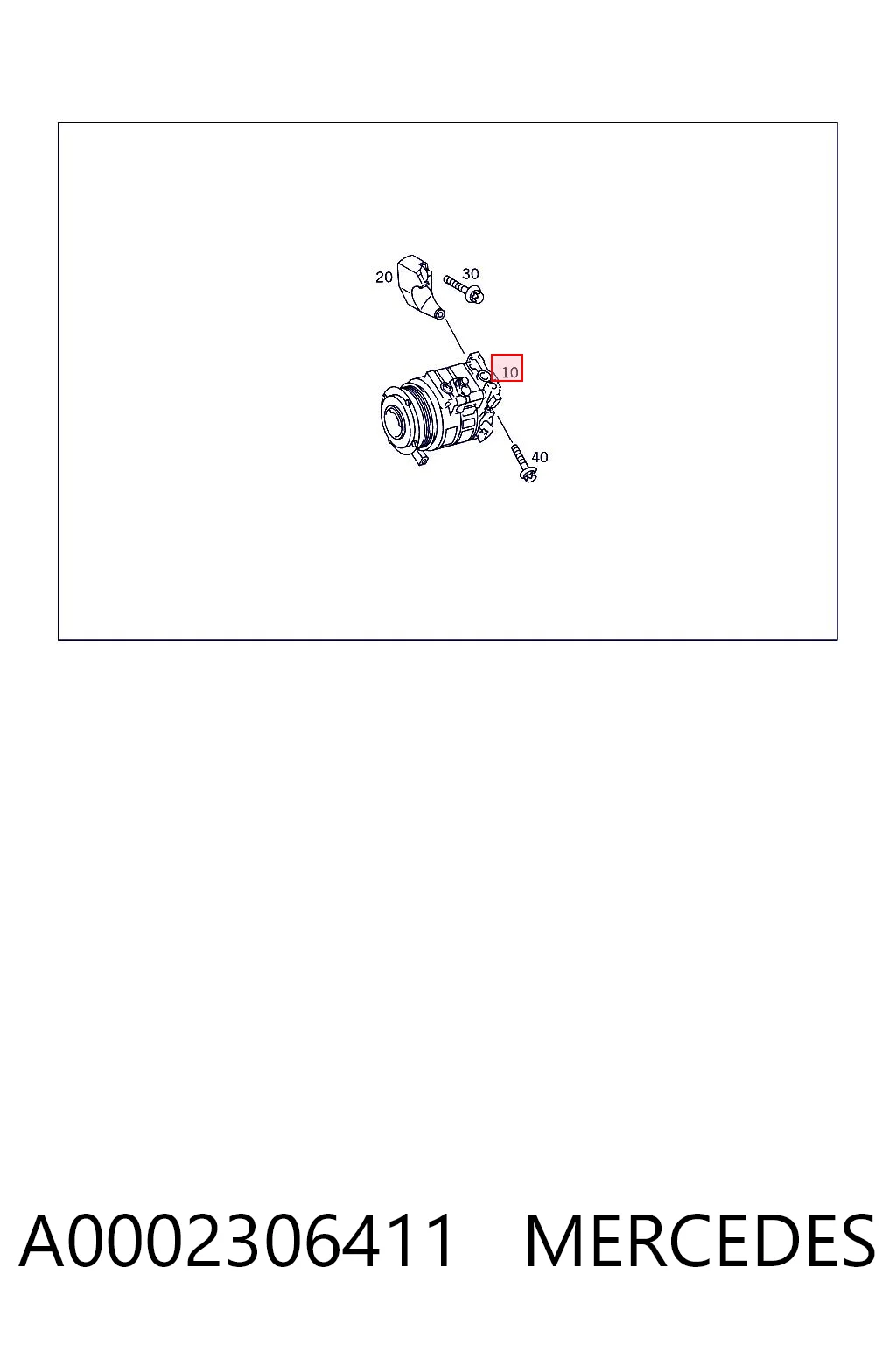 A0002306411 Mercedes Компресор холодоагенту