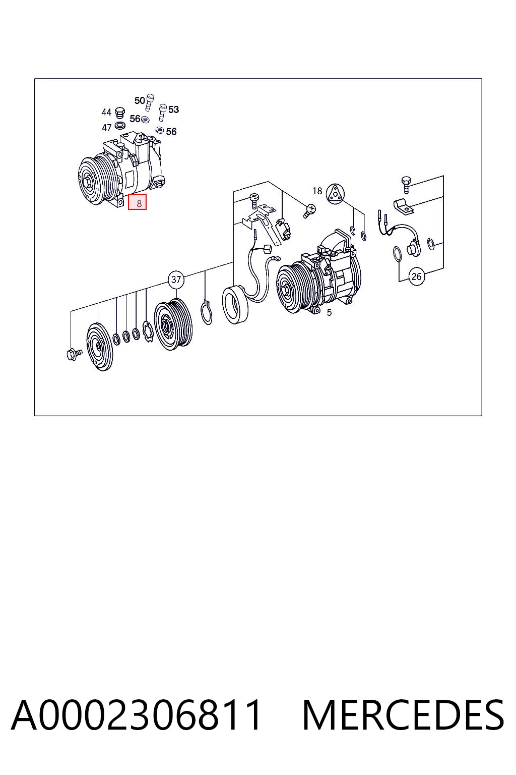 A0002306811 Mercedes Компресор холодоагенту