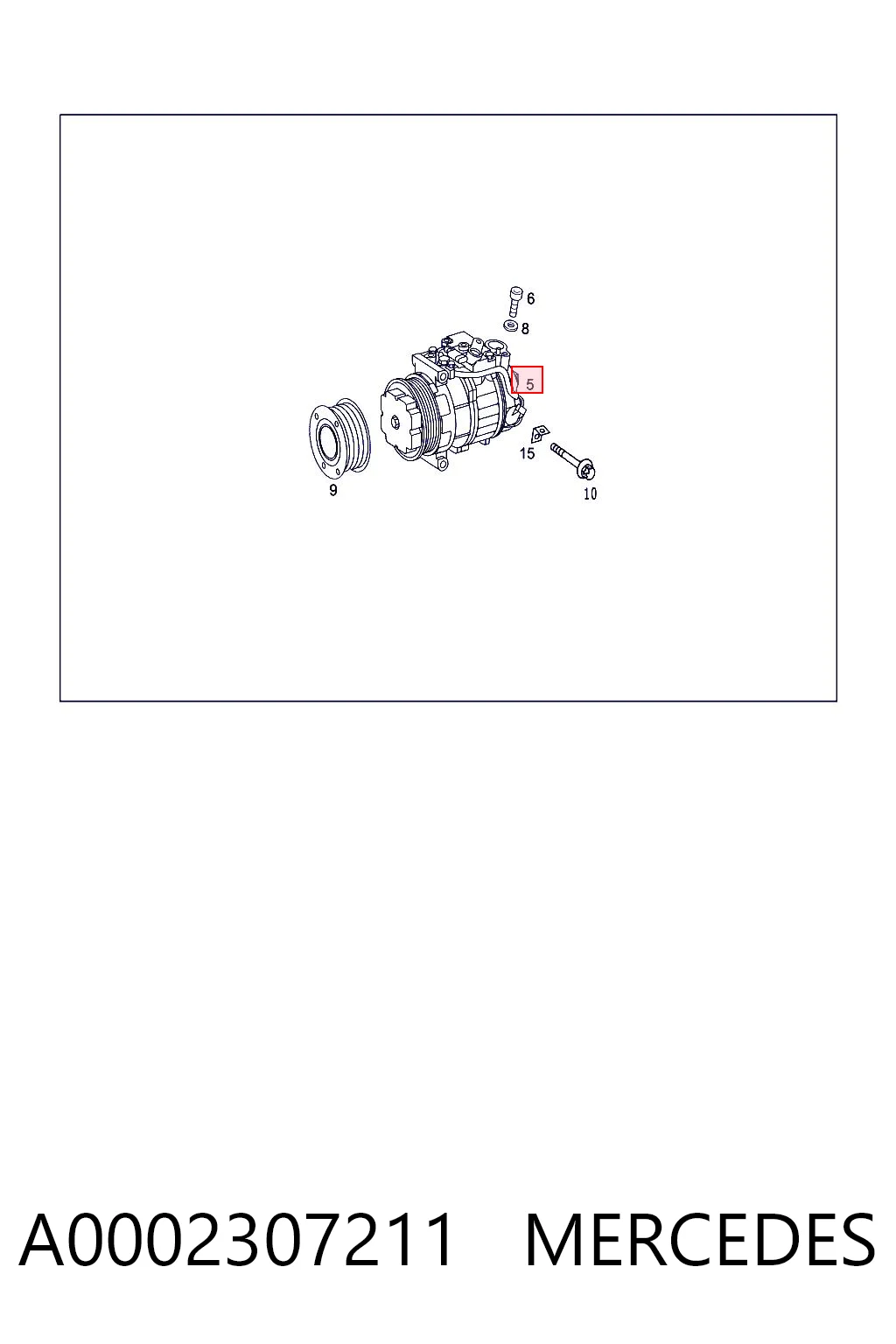 A0002307211 Mercedes Компресор холодоагенту