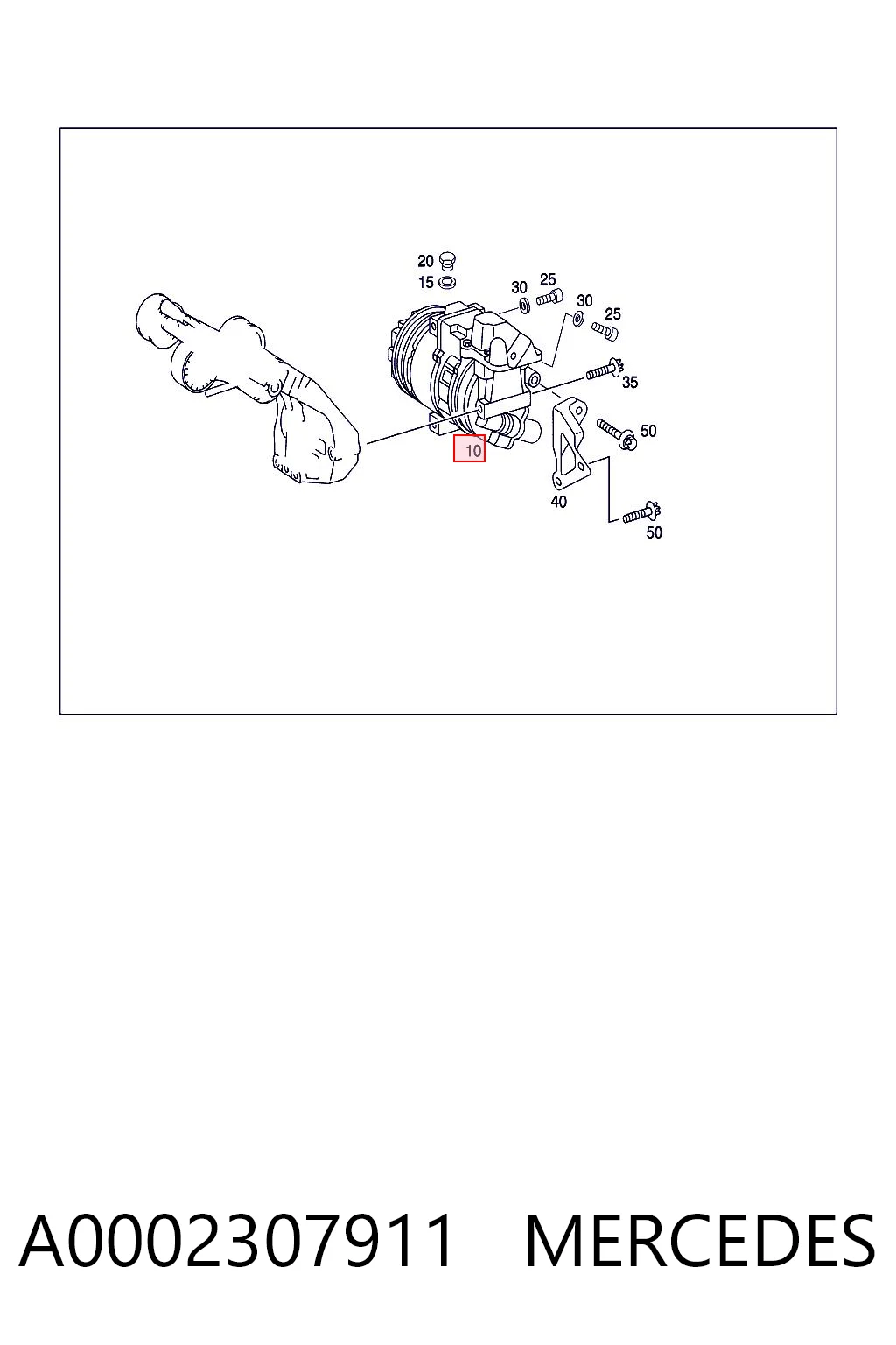 A0002307911 Mercedes Компресор холодоагенту