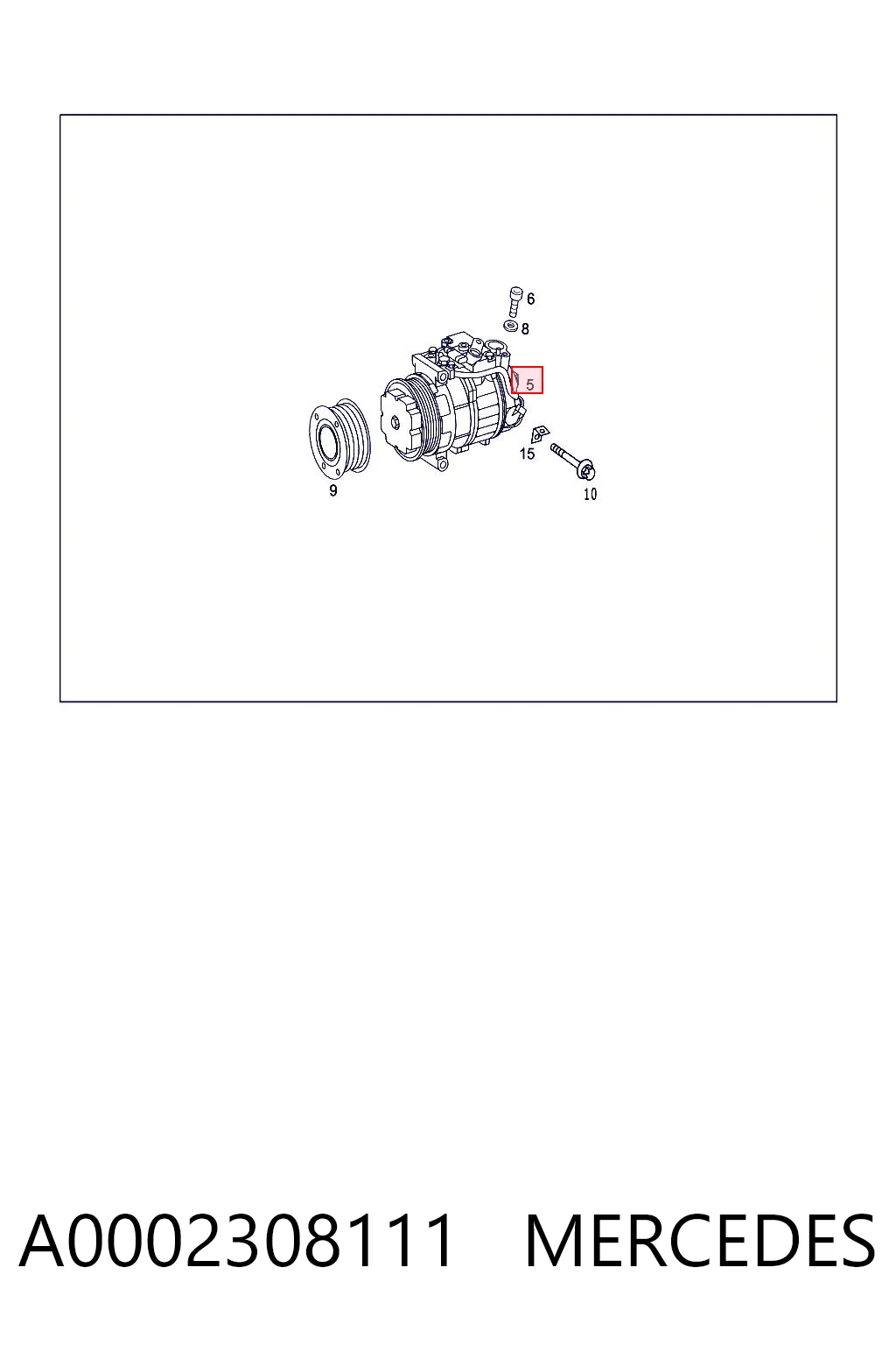 A0002308111 Mercedes Компресор холодоагенту