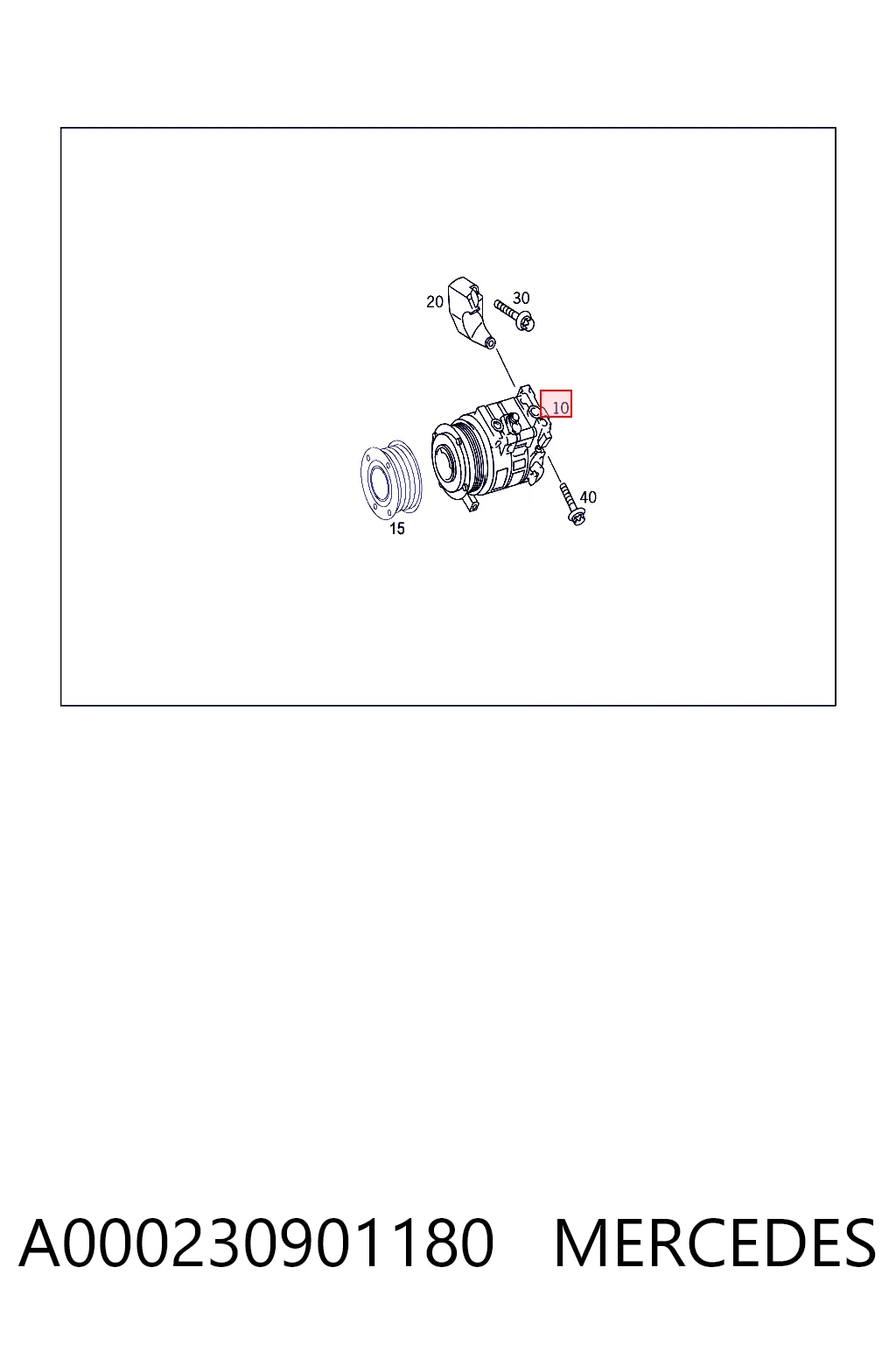 A000230901180 Mercedes Компресор холодоагенту