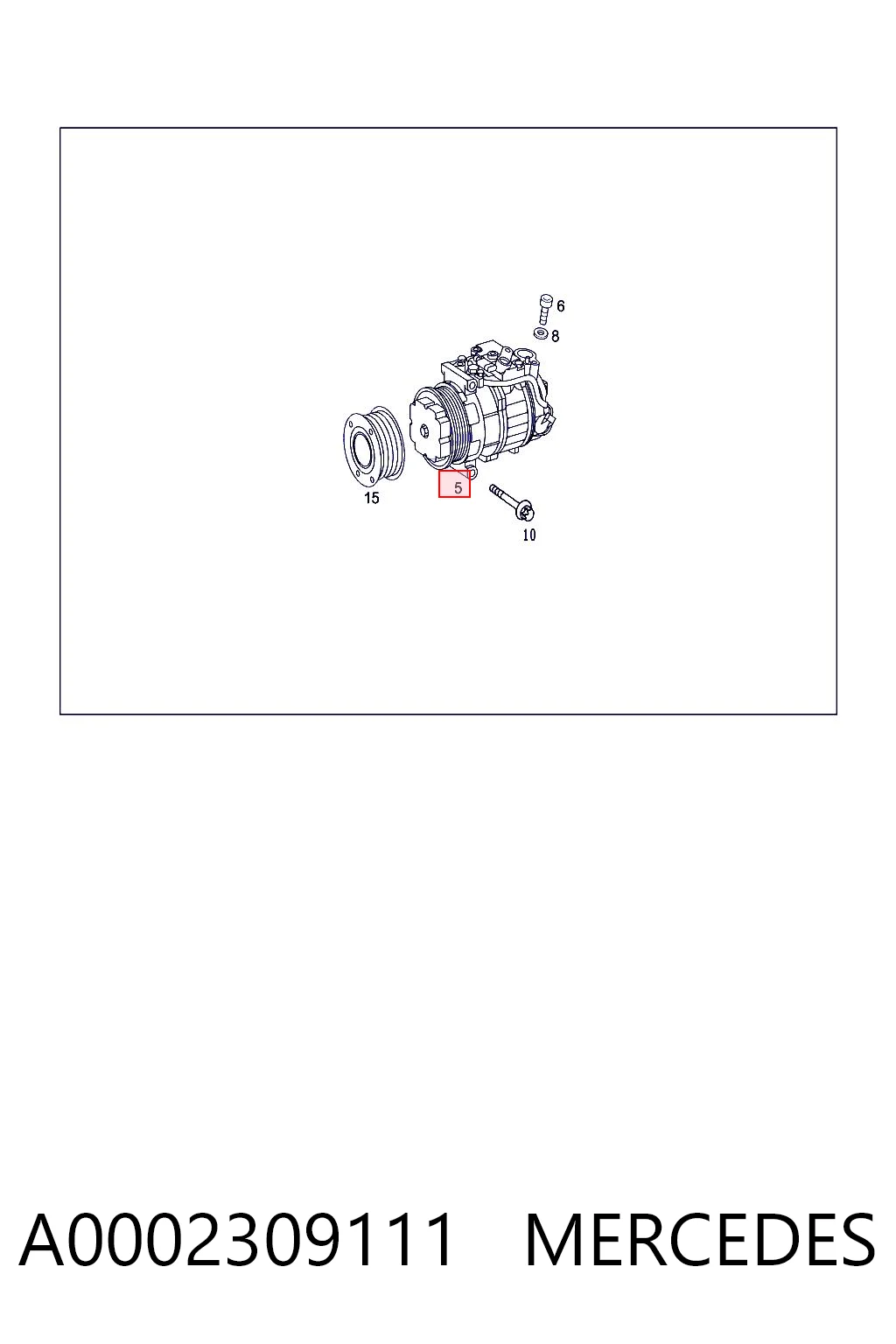 A0002309111 Mercedes Компресор холодоагенту