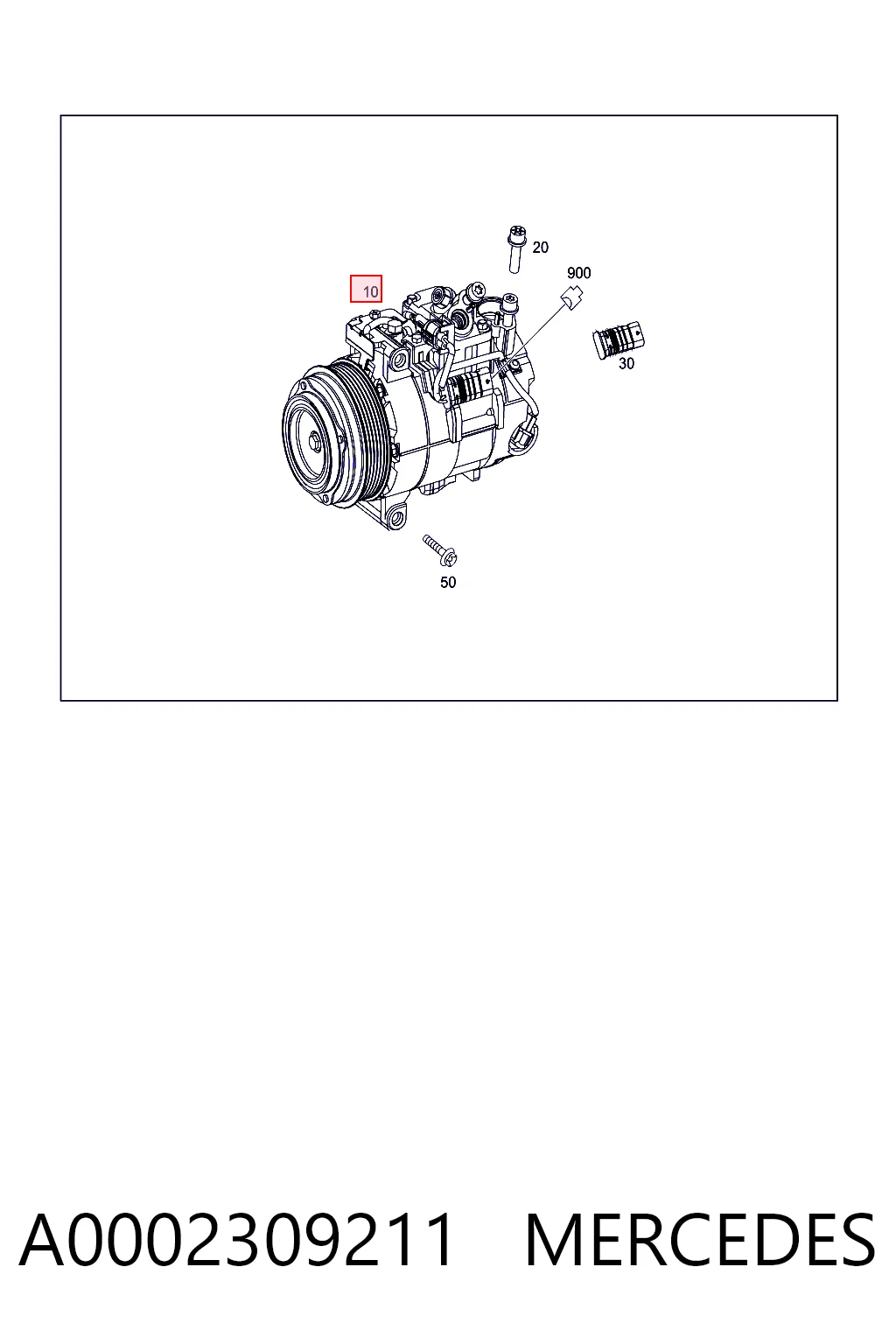 A0002309211 Mercedes Компресор холодоагенту