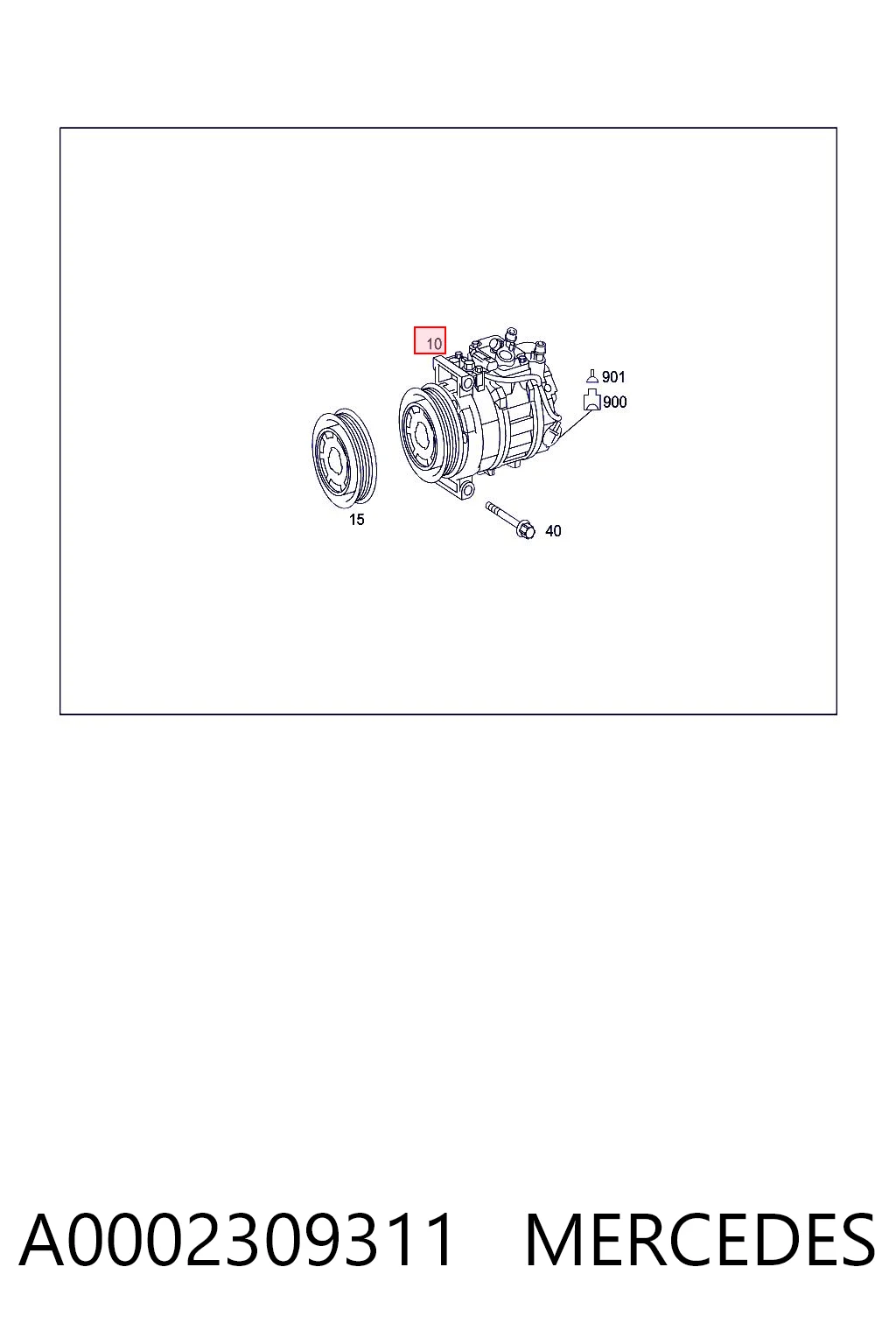 A0002309311 Mercedes Компресор холодоагенту