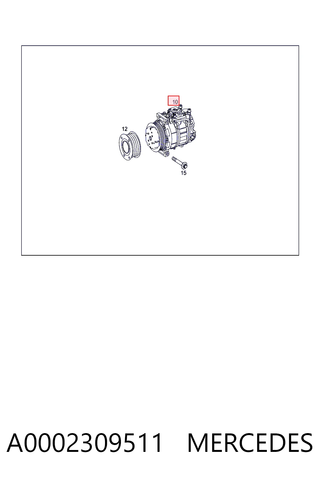 A0002309511 Mercedes Компресор холодоагенту