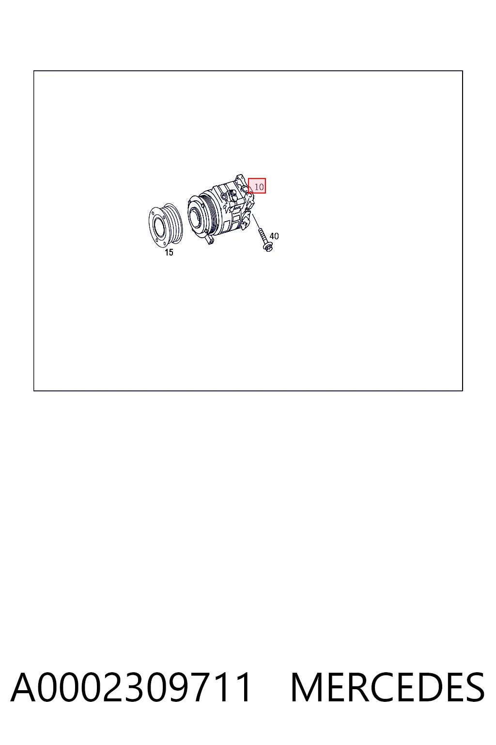 A0002309711 Mercedes Компресор холодоагенту