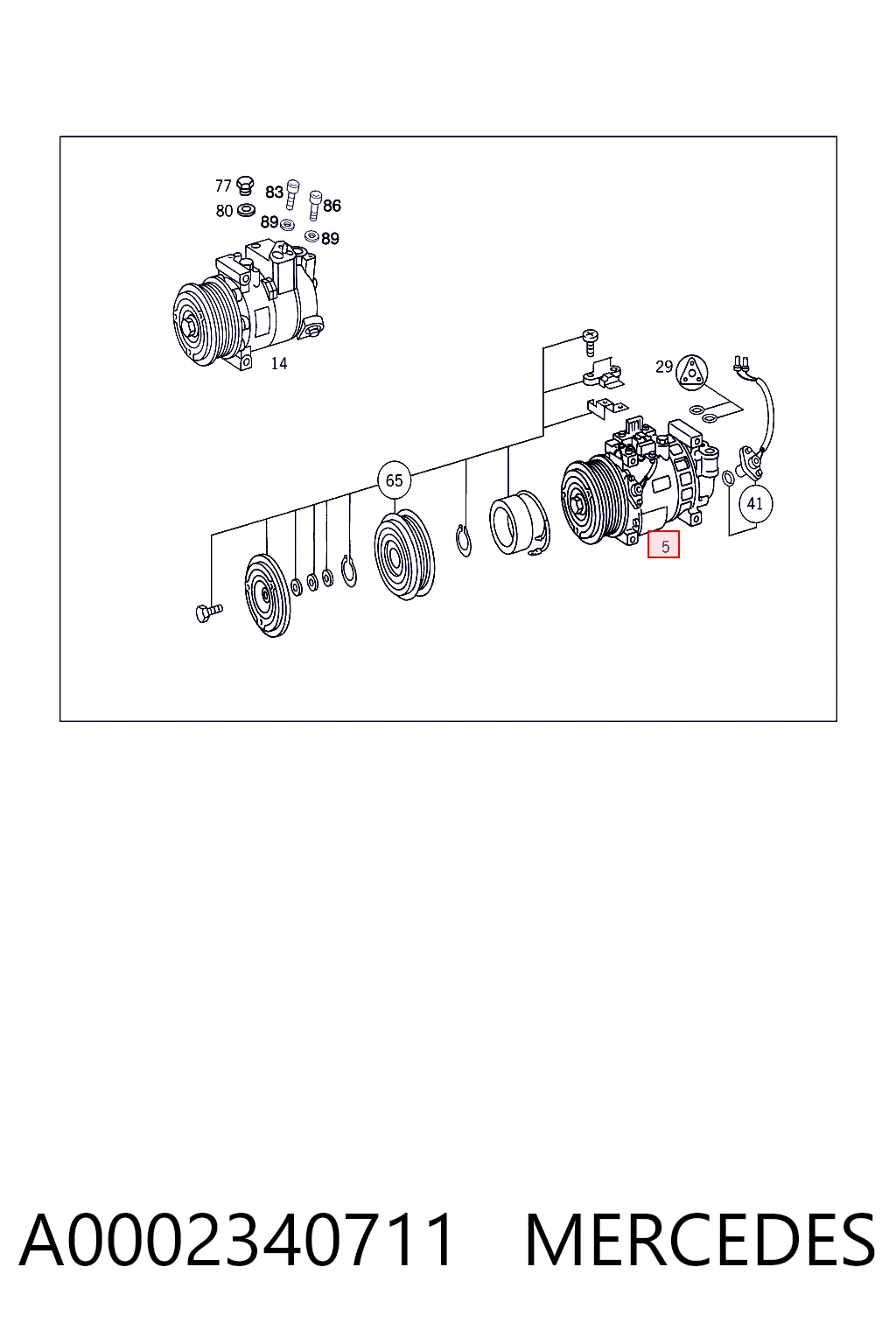 A0002340711 Mercedes Компресор холодоагенту
