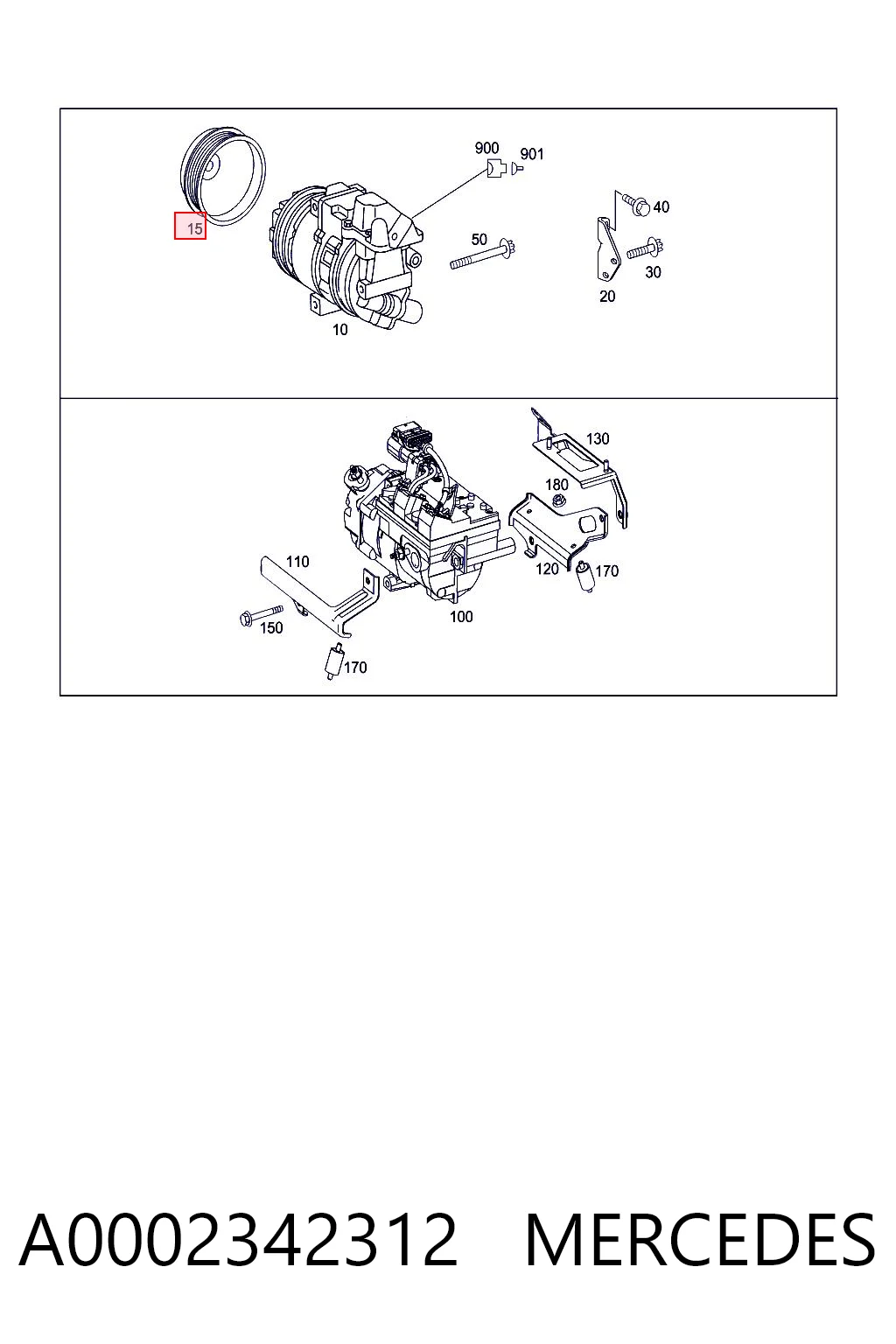 A0002342312 Mercedes Компресор холодоагенту