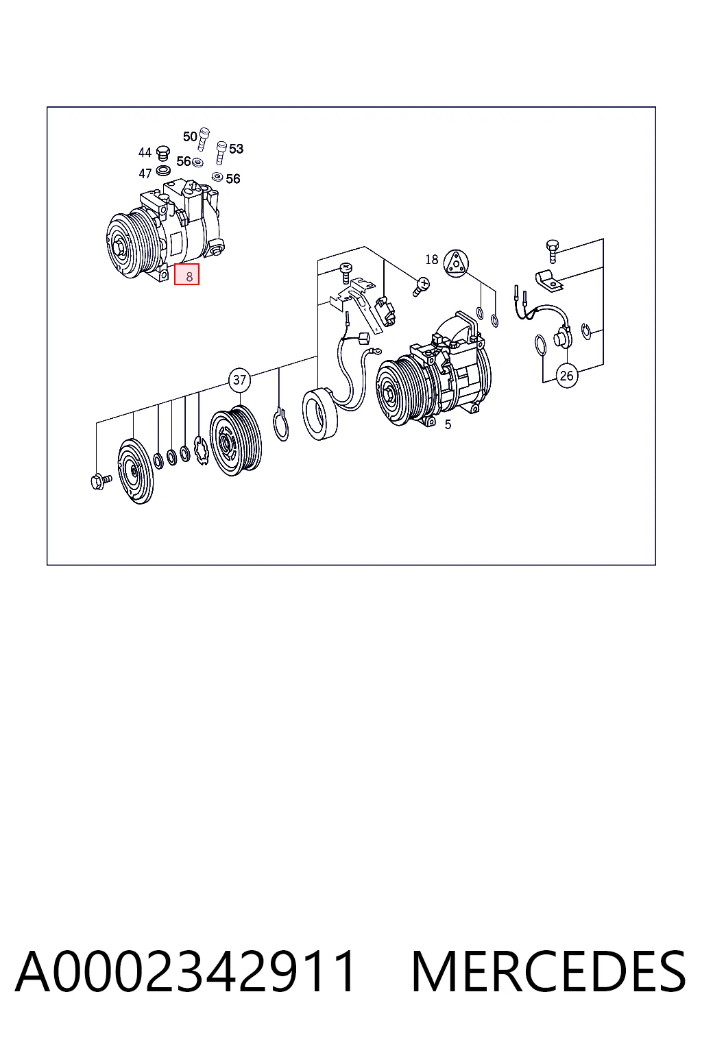 A0002342911 Mercedes Компресор холодоагенту