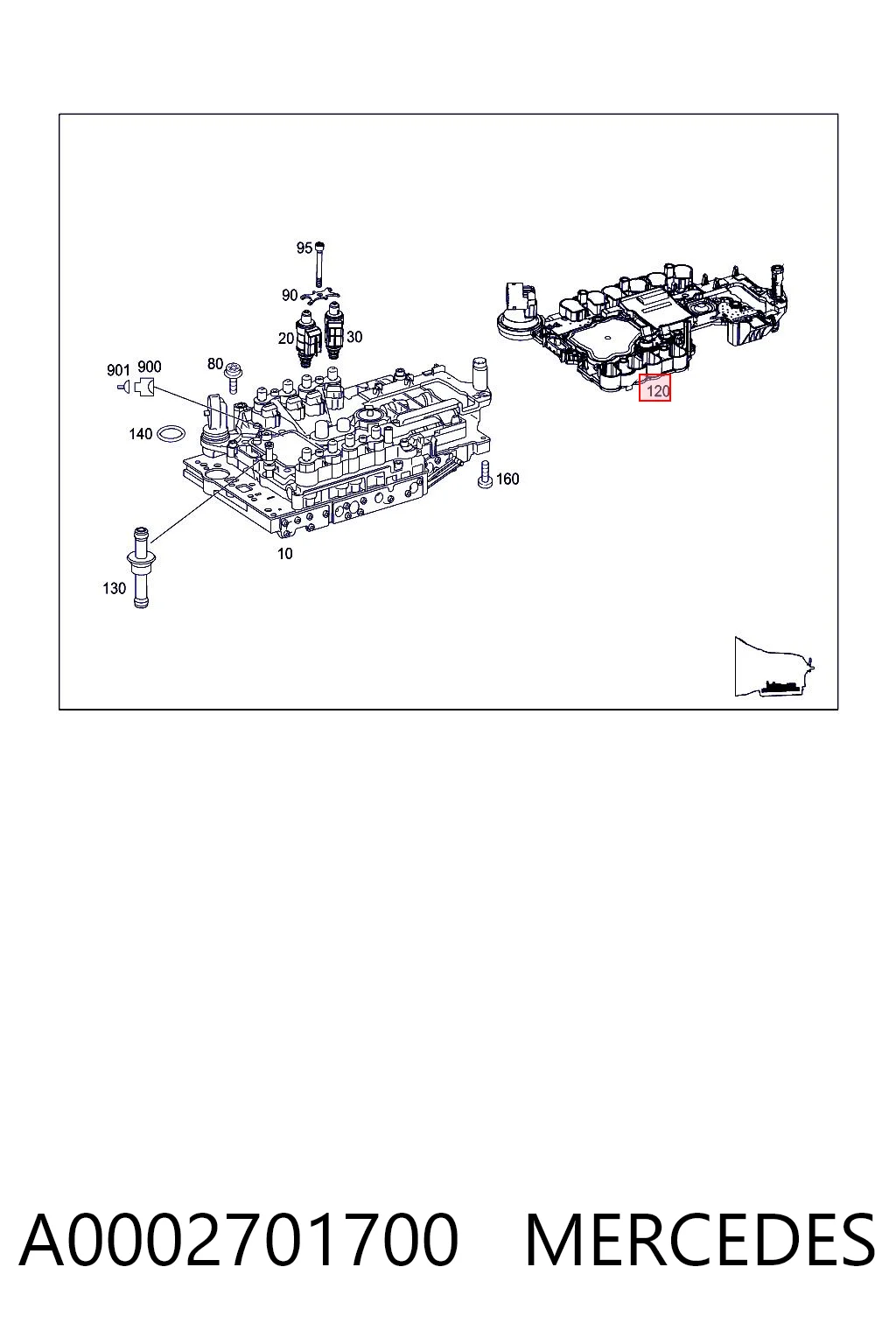 A0002701700 Mercedes Електронна плата АКПП