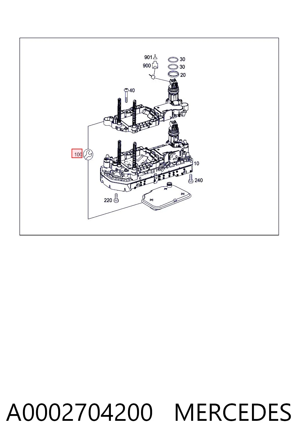 A0002704200 Mercedes ЕБУ АКПП