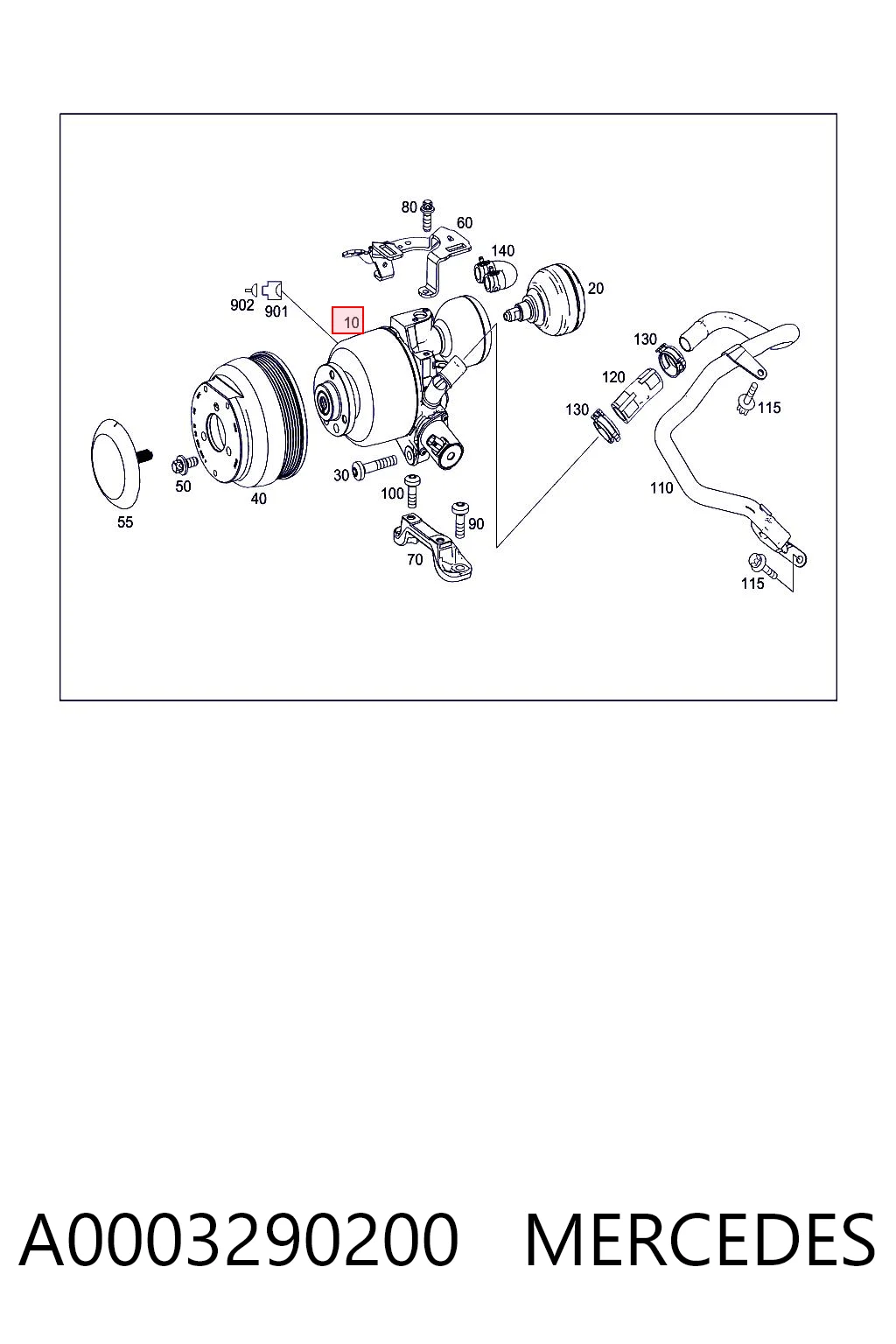 A0003290200 Mercedes Насос гідропідсилювача
