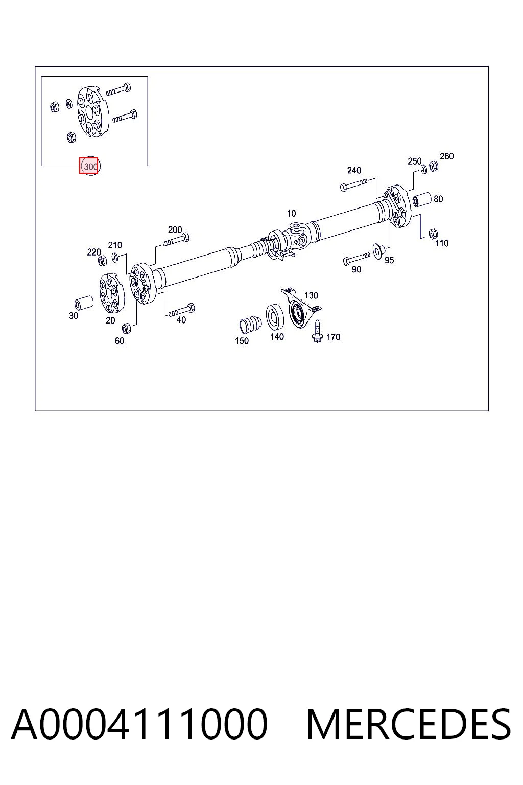 A0004111000 Mercedes Муфта кардана еластична, задня