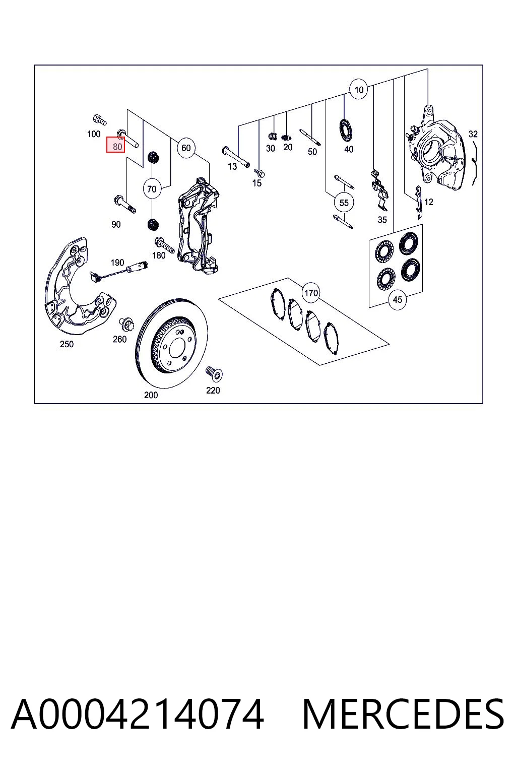 Направляюча супорту переднього Renault (RVI) 441404CA0A