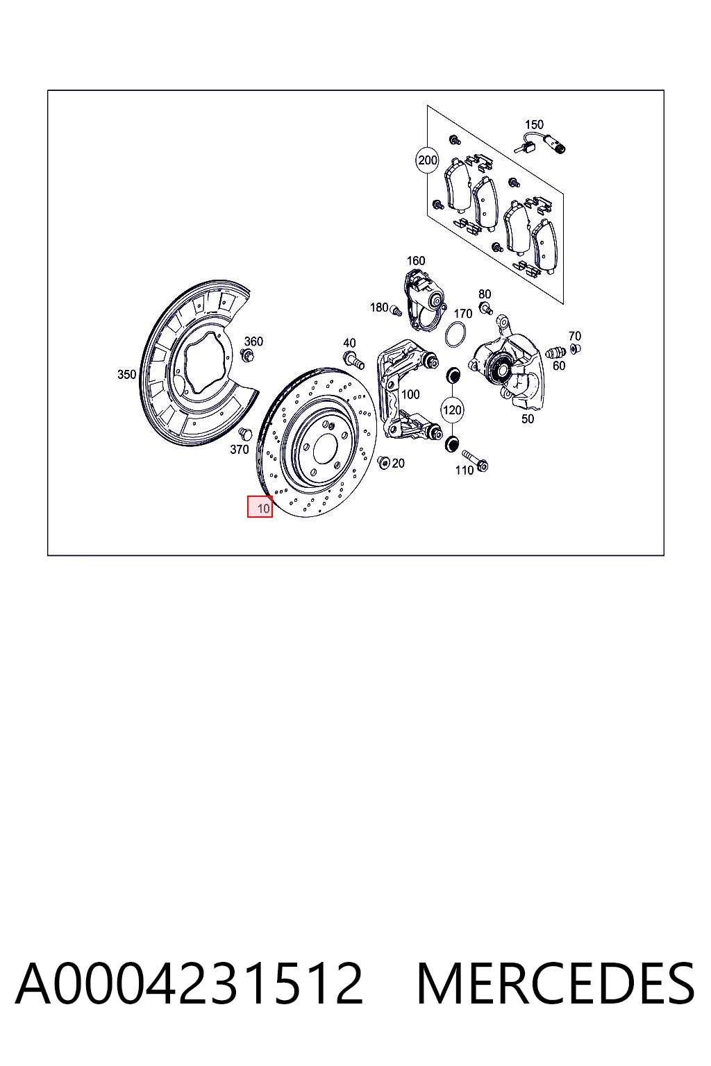 A0004231512 Mercedes Дискові гальма