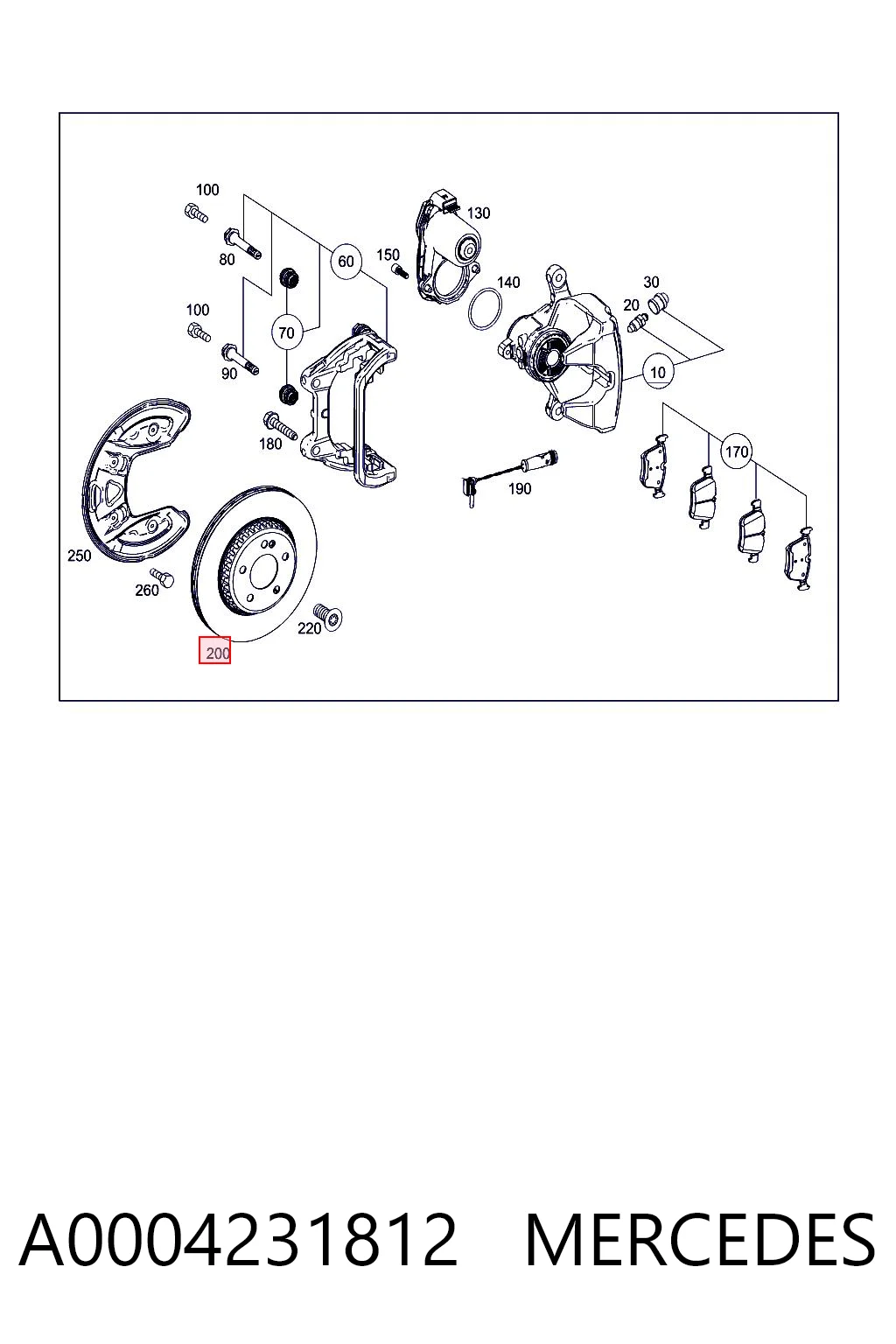 A0004231812 Mercedes Дискові гальма