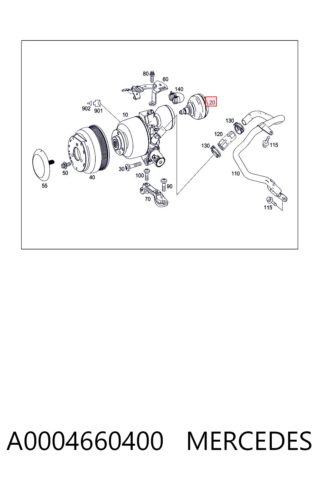 A0004660400 Mercedes Гідроаккумулятор насосу ГПР