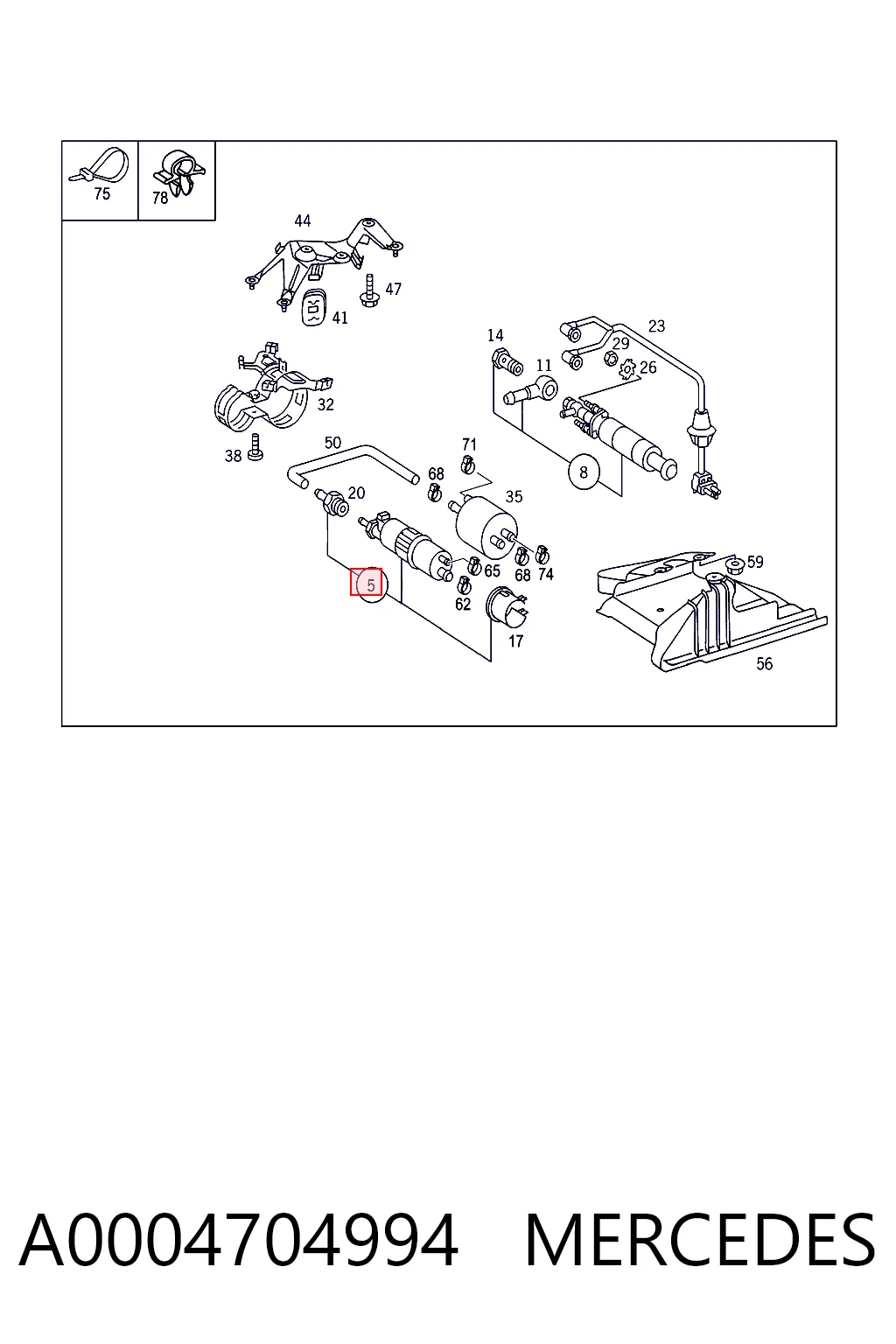 A0004704994 Mercedes Насос паливний низького тиску