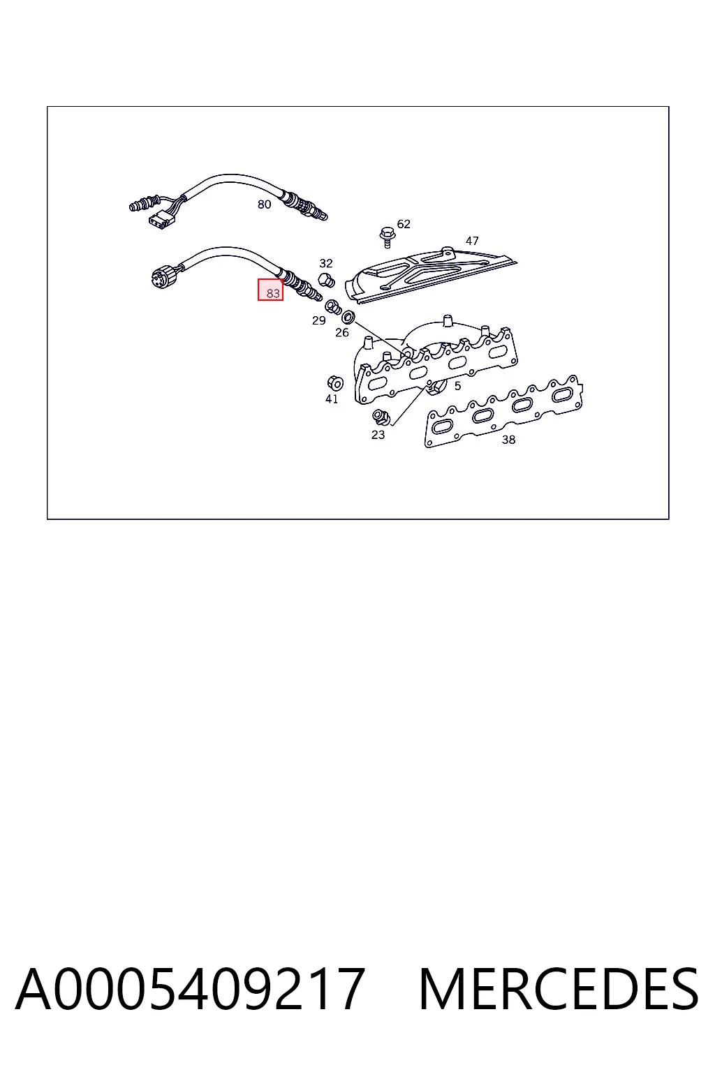A0005409217 Mercedes Лямбдазонд, датчик кисню до каталізатора