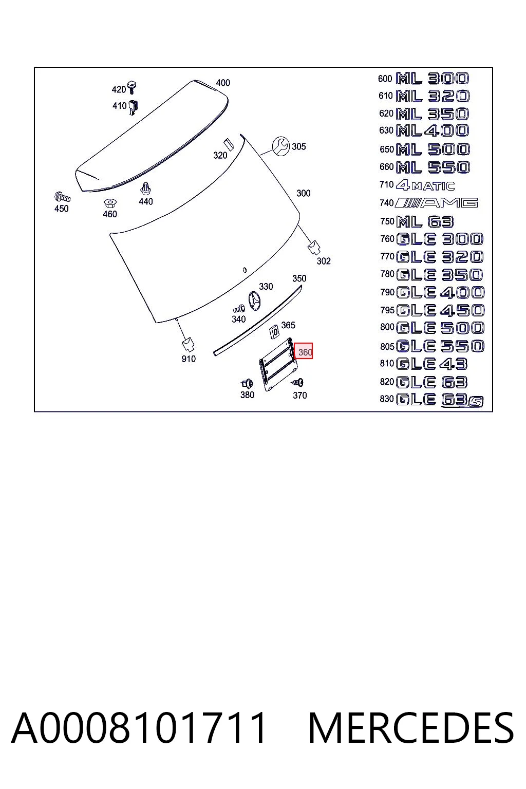 A0008101711 Mercedes 