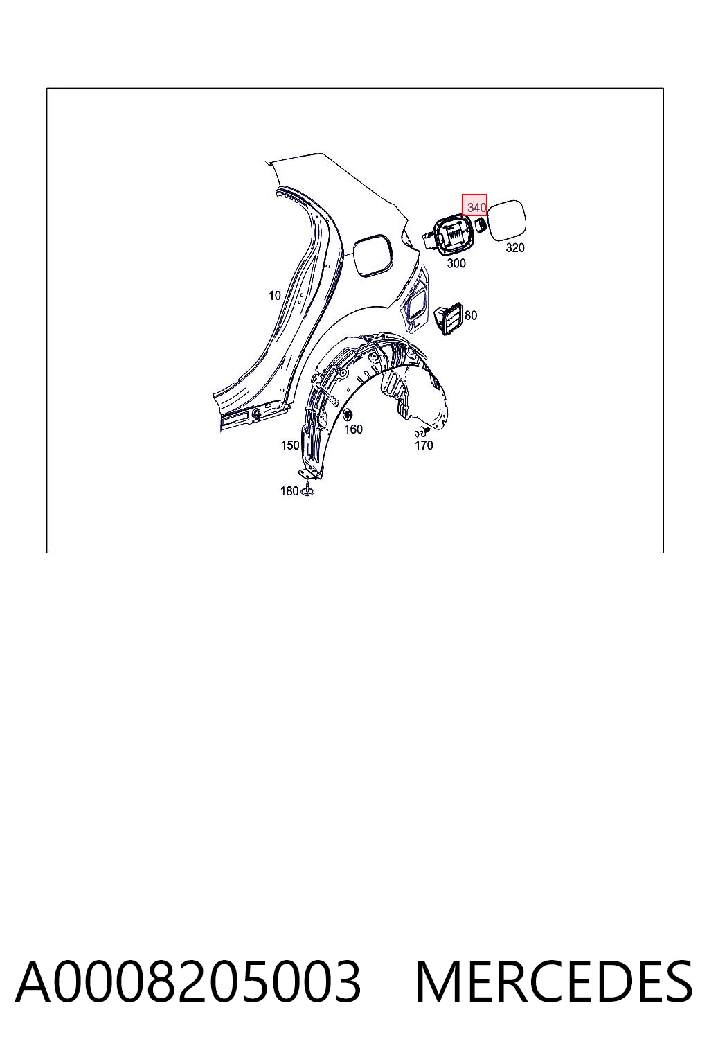 A0008205003 Mercedes 