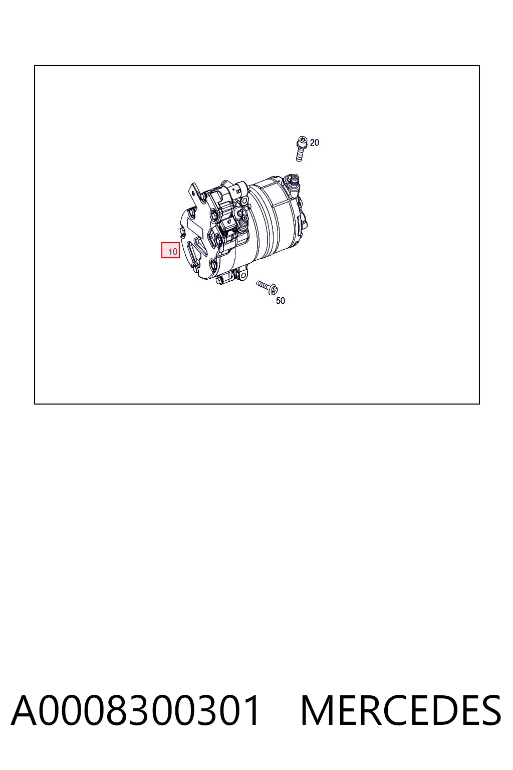 A0008300301 Mercedes Компресор холодоагенту