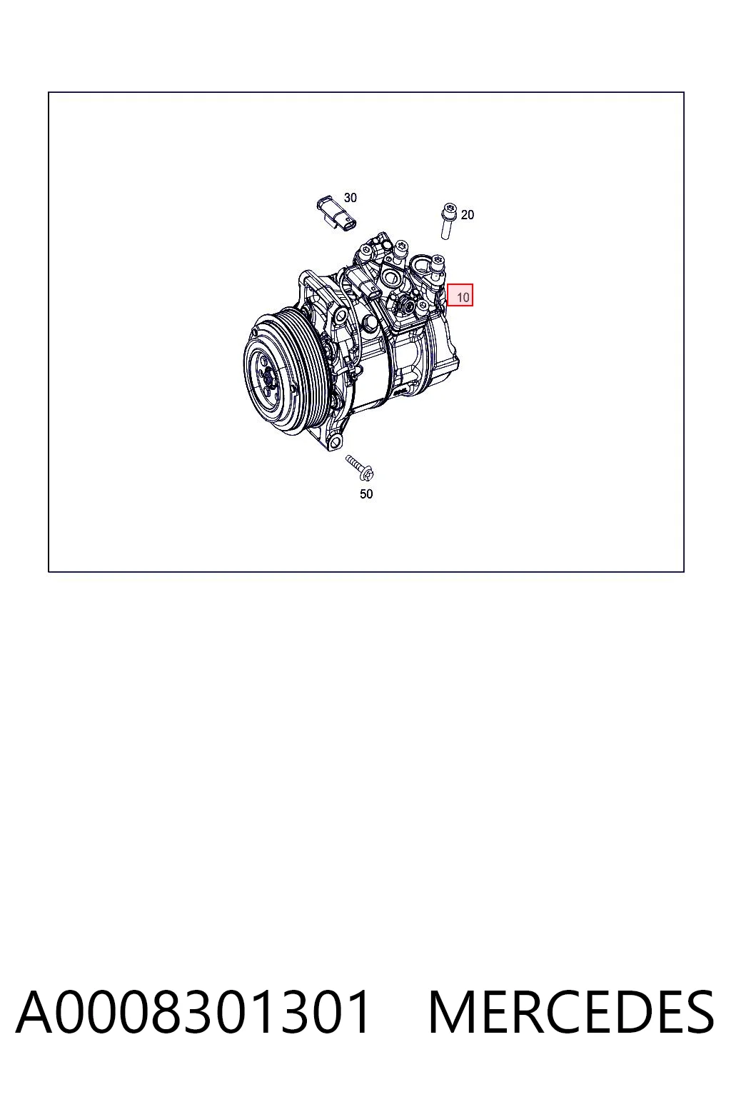 A0008301301 Mercedes Компресор холодоагенту
