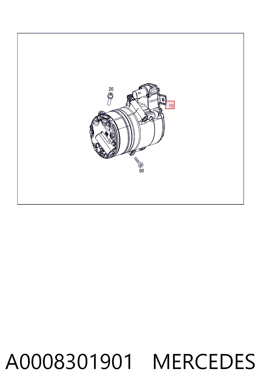 A0008301901 Mercedes Компресор холодоагенту