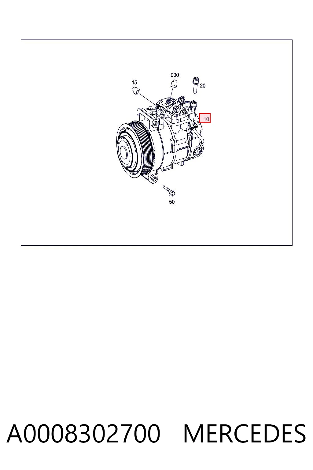 A0008302700 Mercedes Компресор холодоагенту