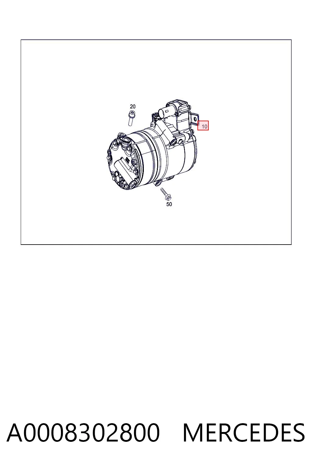 A0008302800 Mercedes Компресор холодоагенту