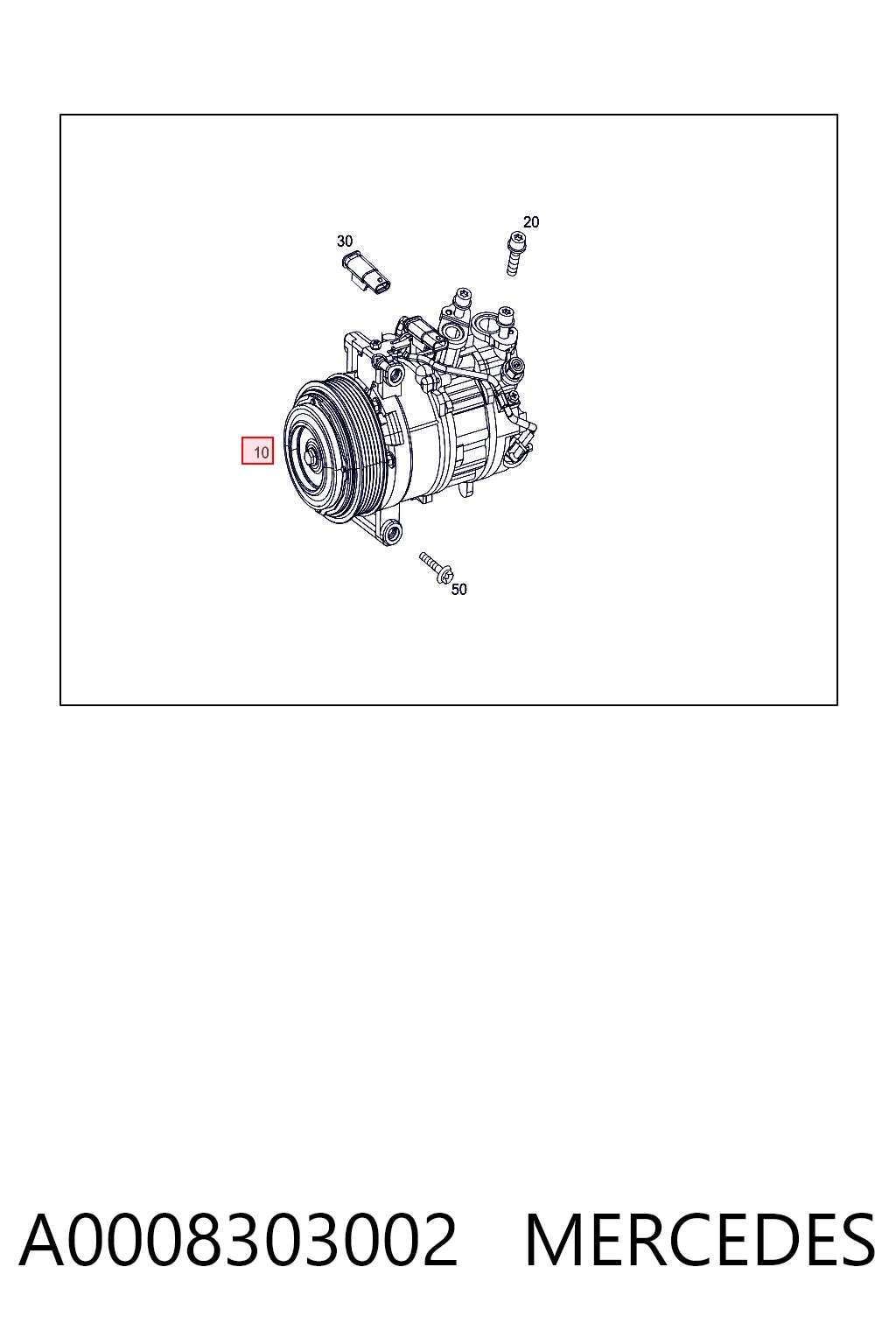 A0008303002 Mercedes Компресор холодоагенту