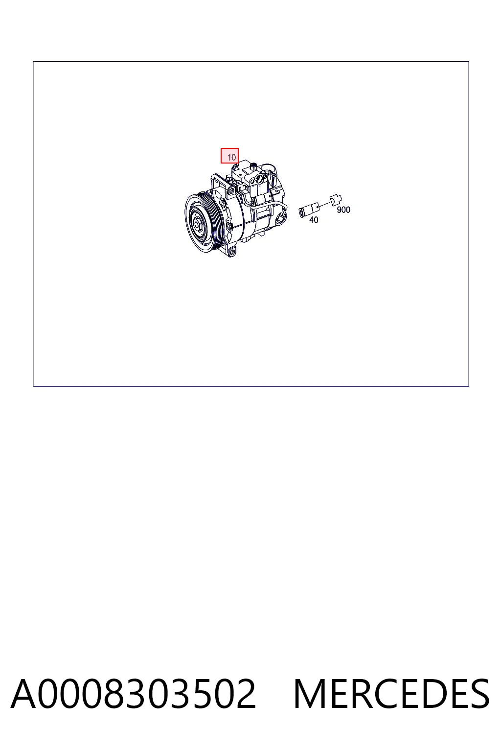 A0008303502 Mercedes Компресор холодоагенту
