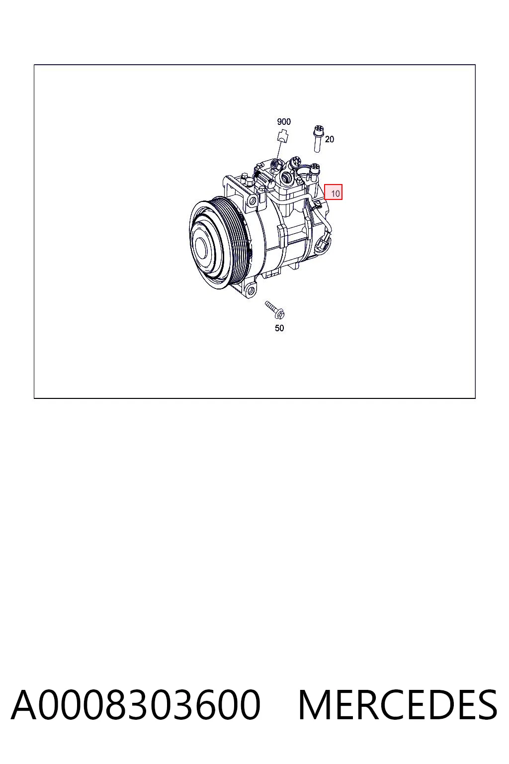 A0008303600 Mercedes Компресор холодоагенту