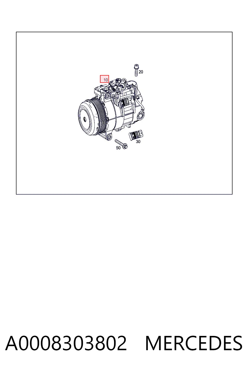 A0008303802 Mercedes Компресор холодоагенту