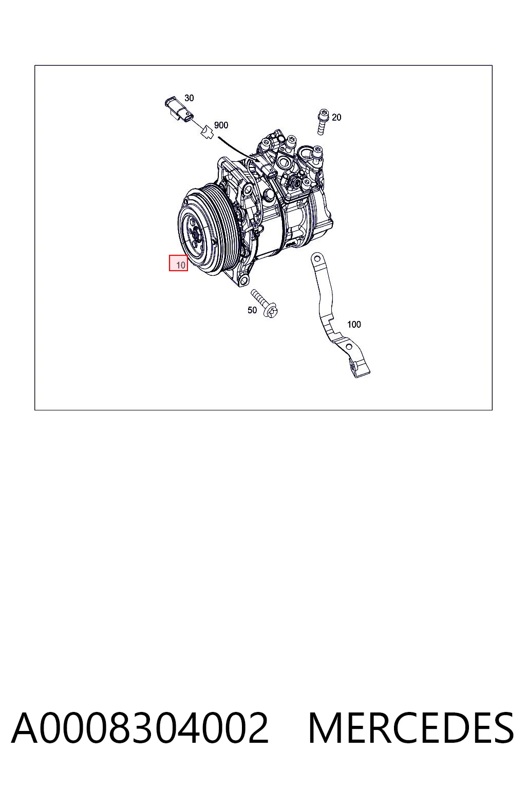 A0008304002 Mercedes Компресор холодоагенту