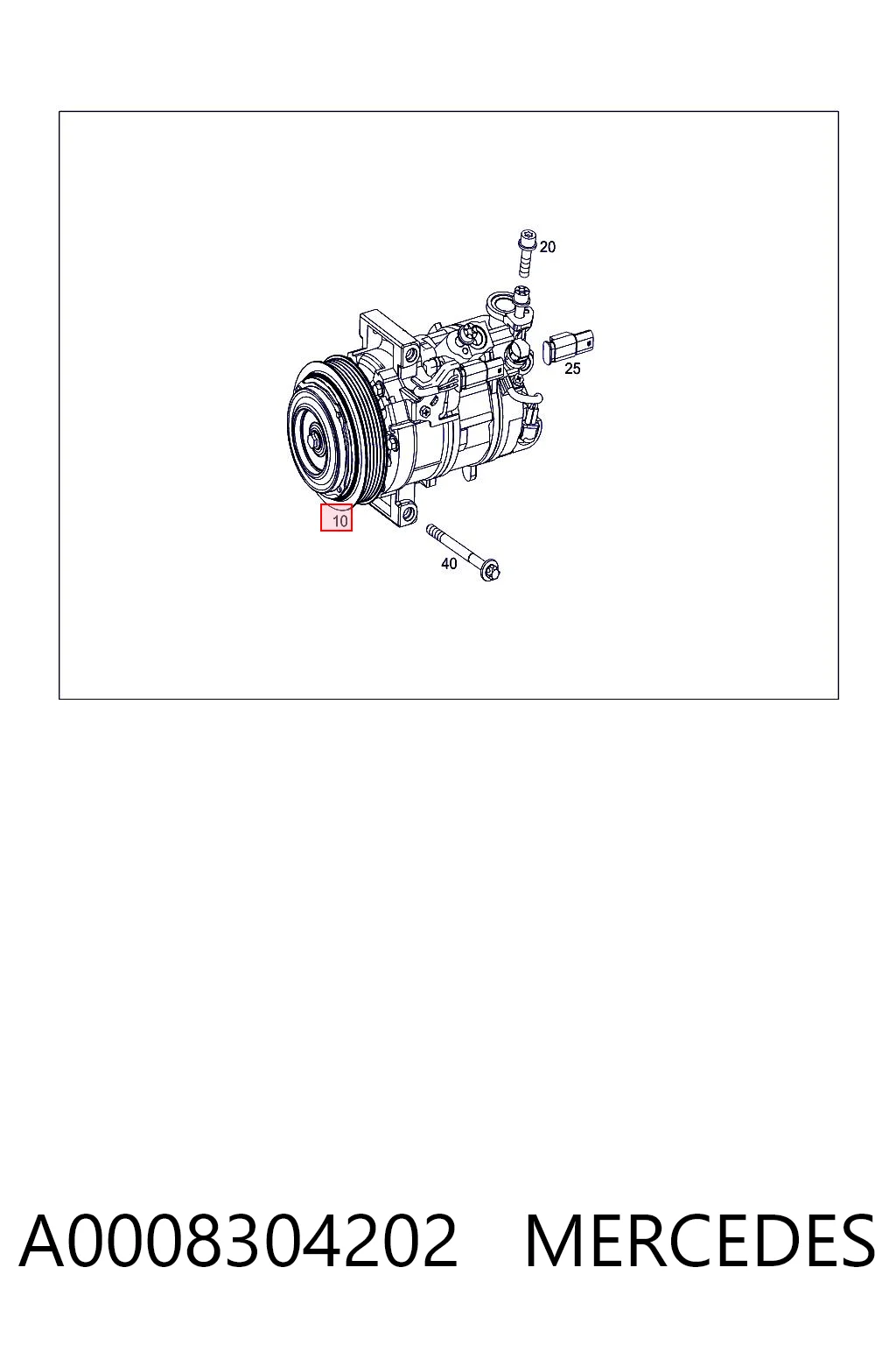 A0008304202 Mercedes Компресор холодоагенту