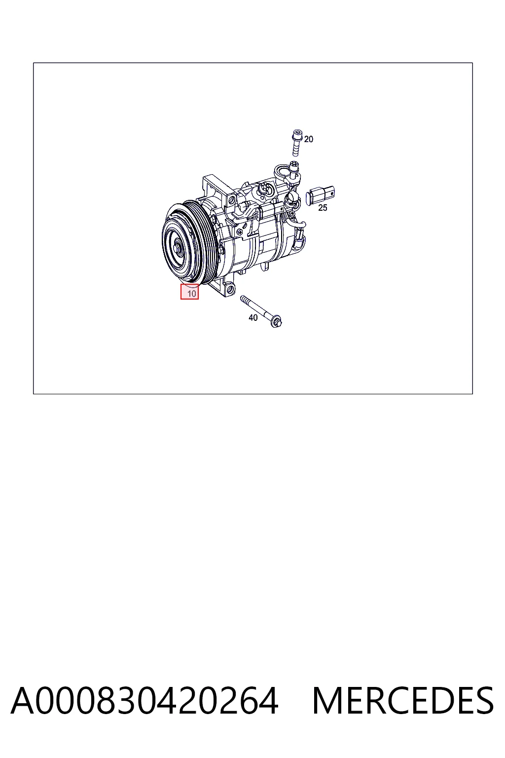 A000830420264 Mercedes Компресор холодоагенту