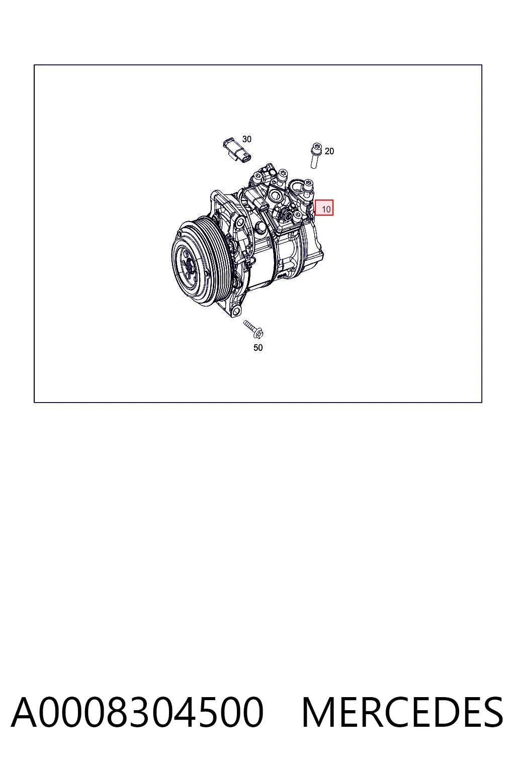 A0008304500 Mercedes Компресор холодоагенту