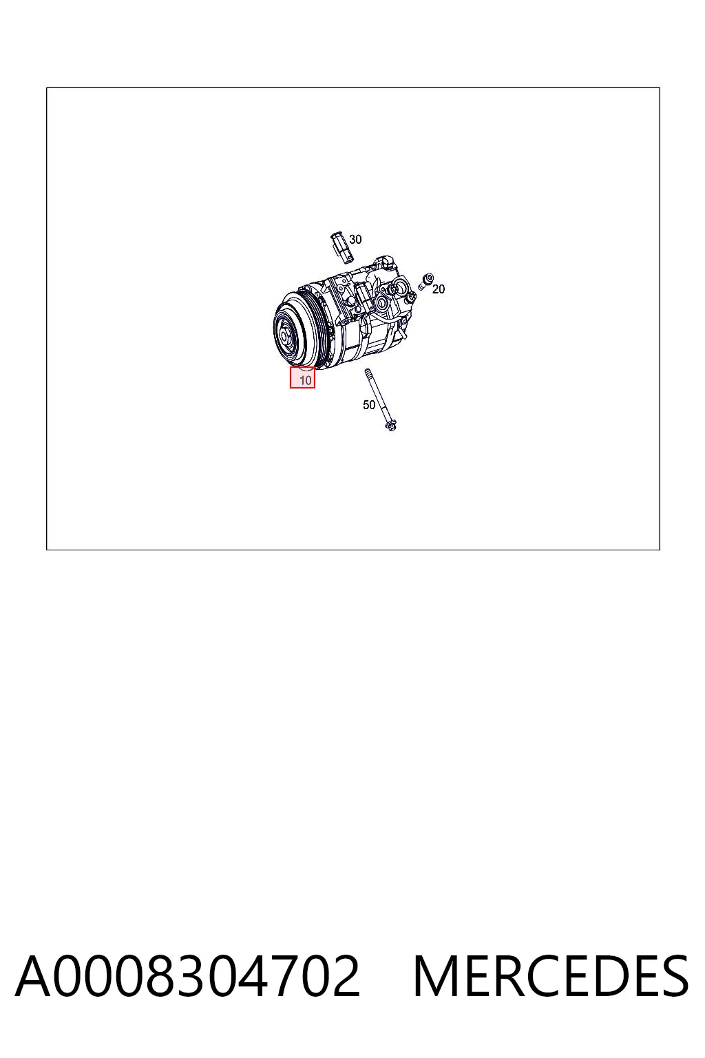 A0008304702 Mercedes Компресор холодоагенту