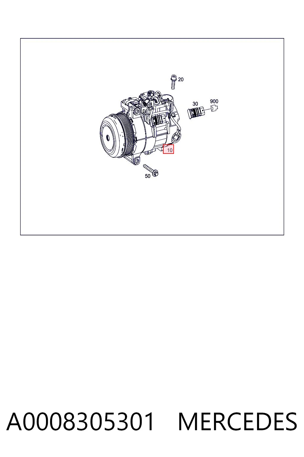A0008305301 Mercedes Компресор холодоагенту
