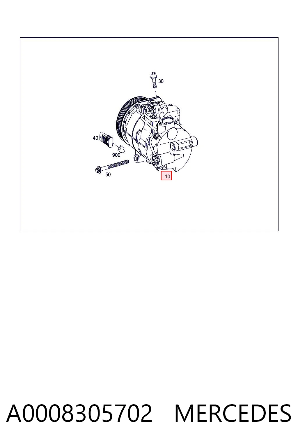 A0008305702 Mercedes Компресор холодоагенту